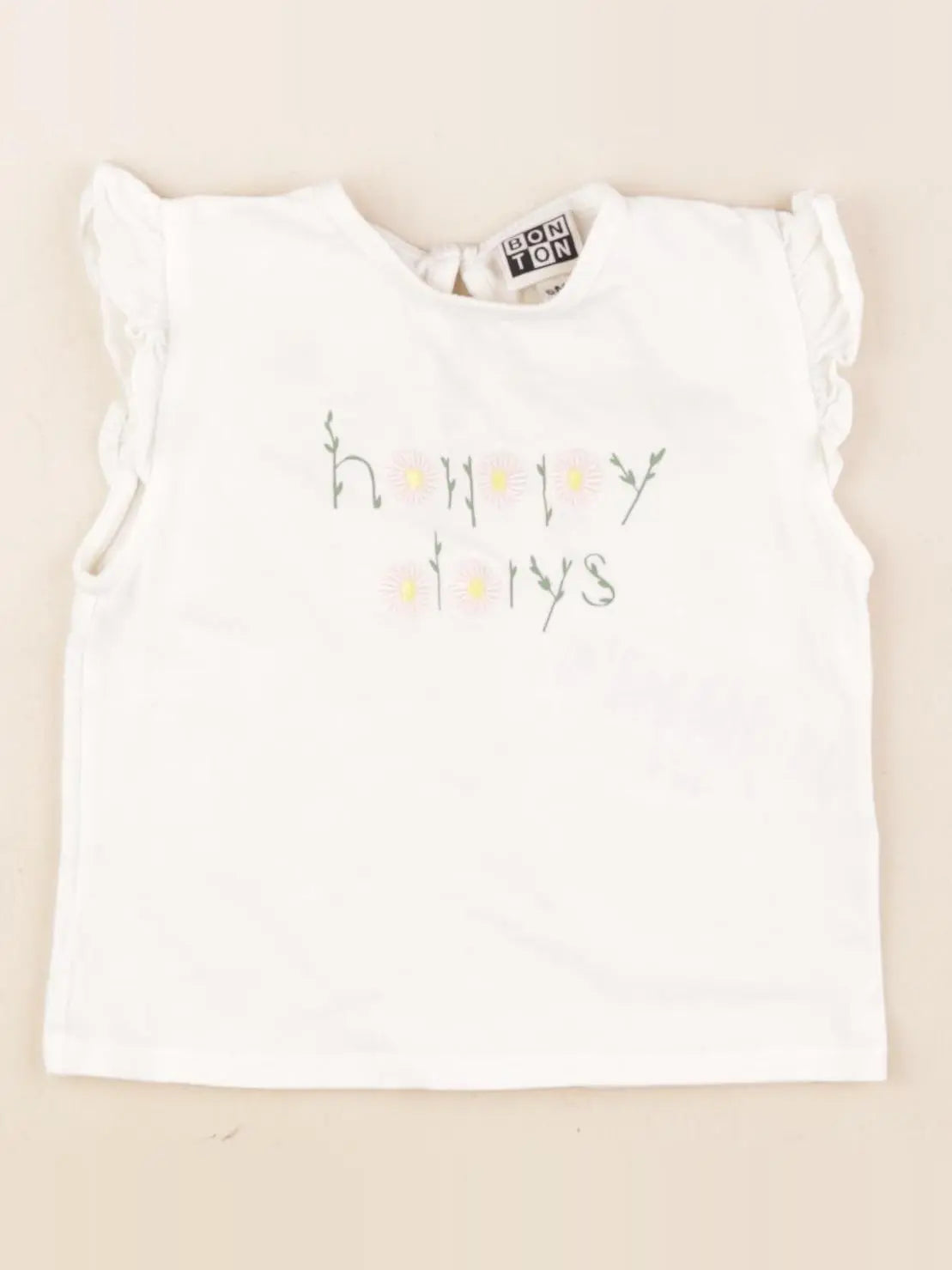 Bonton - tee-shirt multicolore - 6 mois