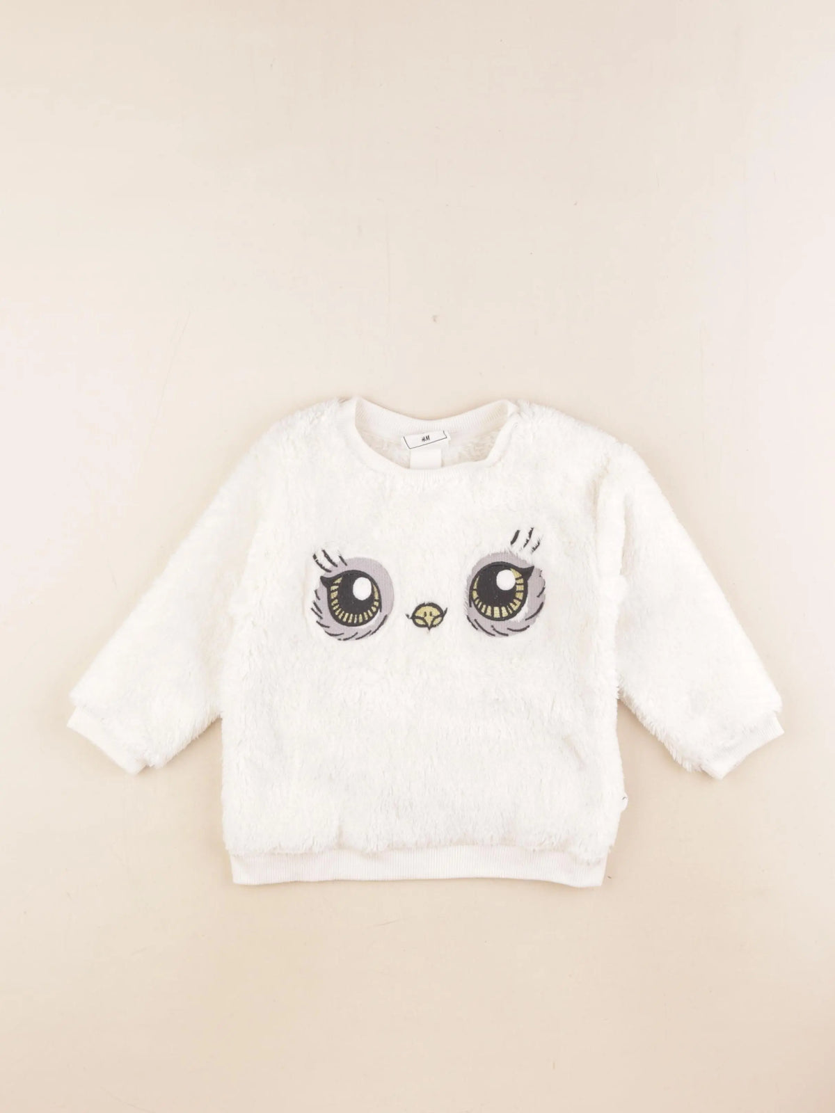 H&M - sweat beige, or - 12/18 mois