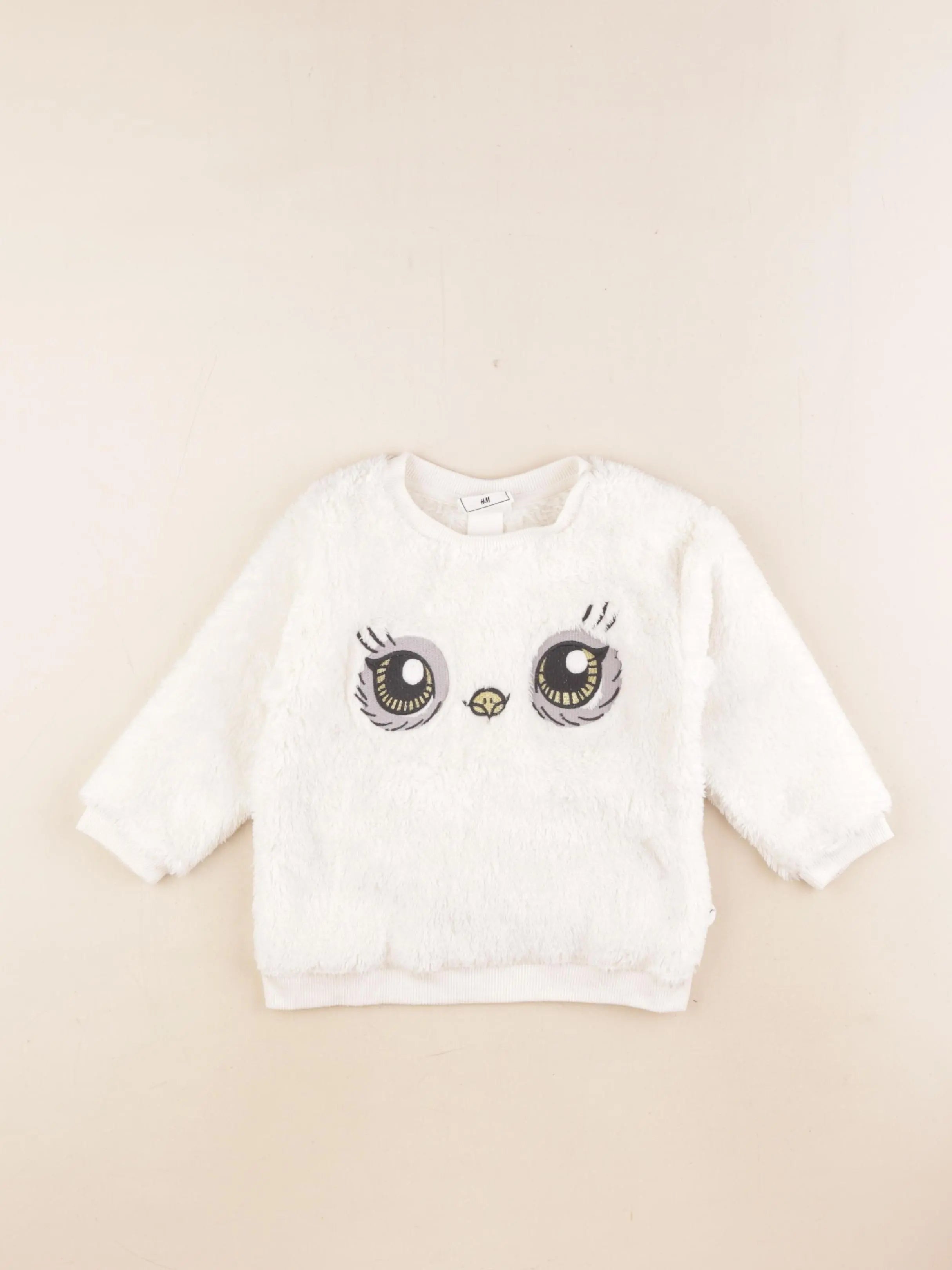 H&M - sweat beige, or - 12/18 mois