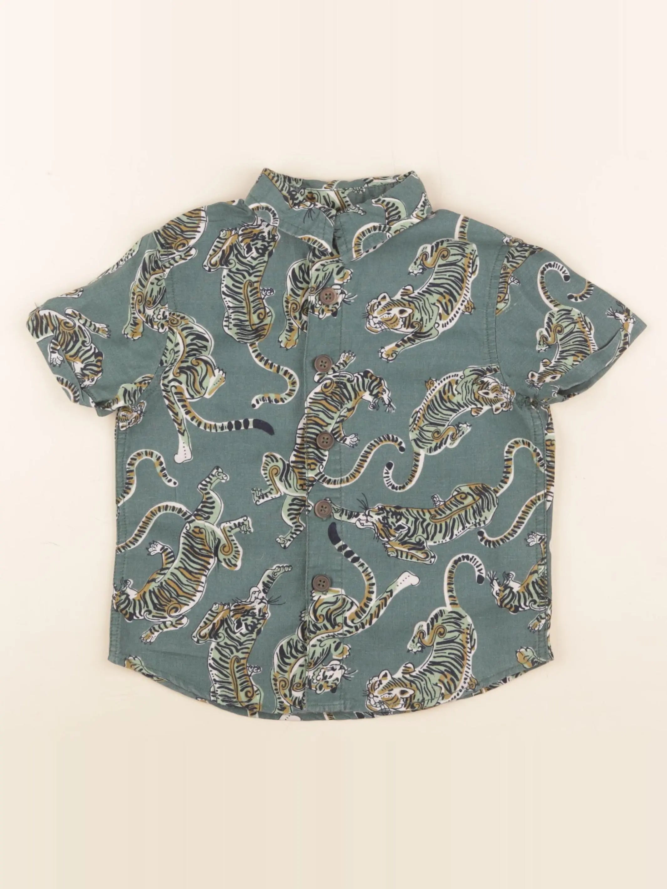 Monoprix - chemise vert - 4 ans