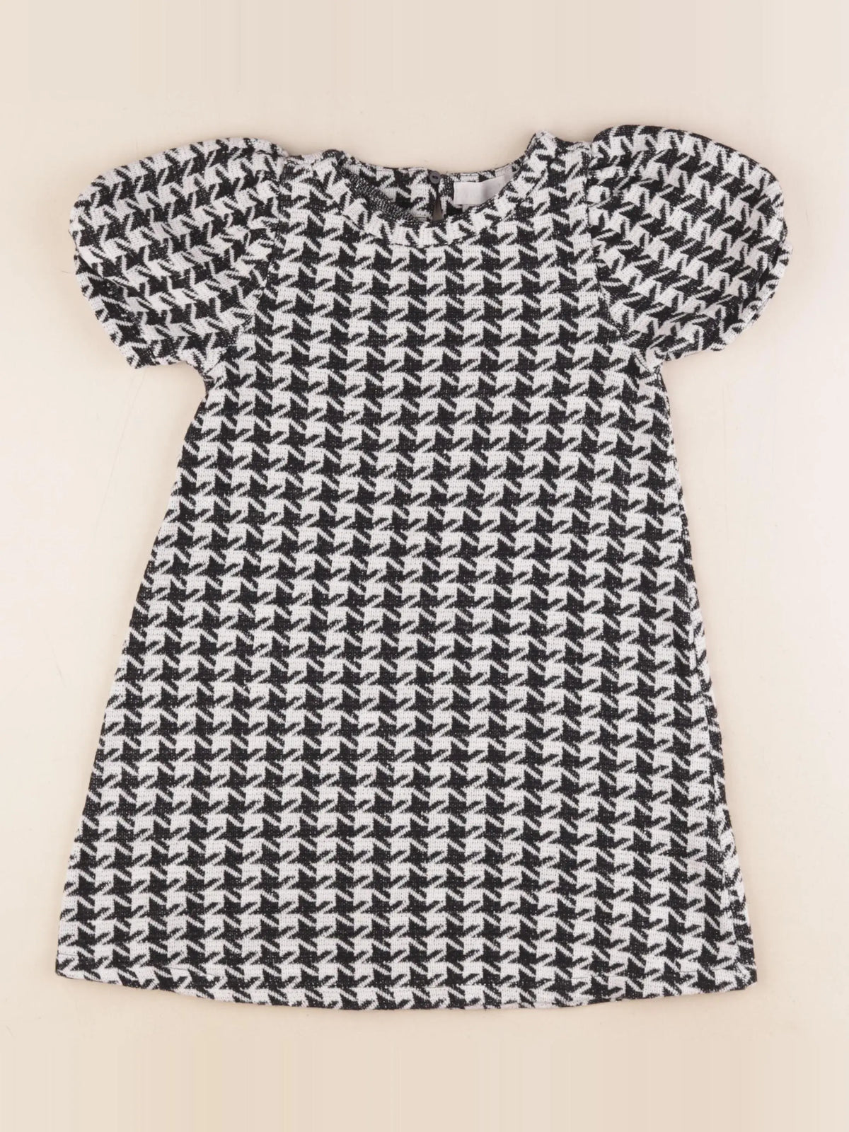 Zara - robe blanc, noir, argent - 7 ans