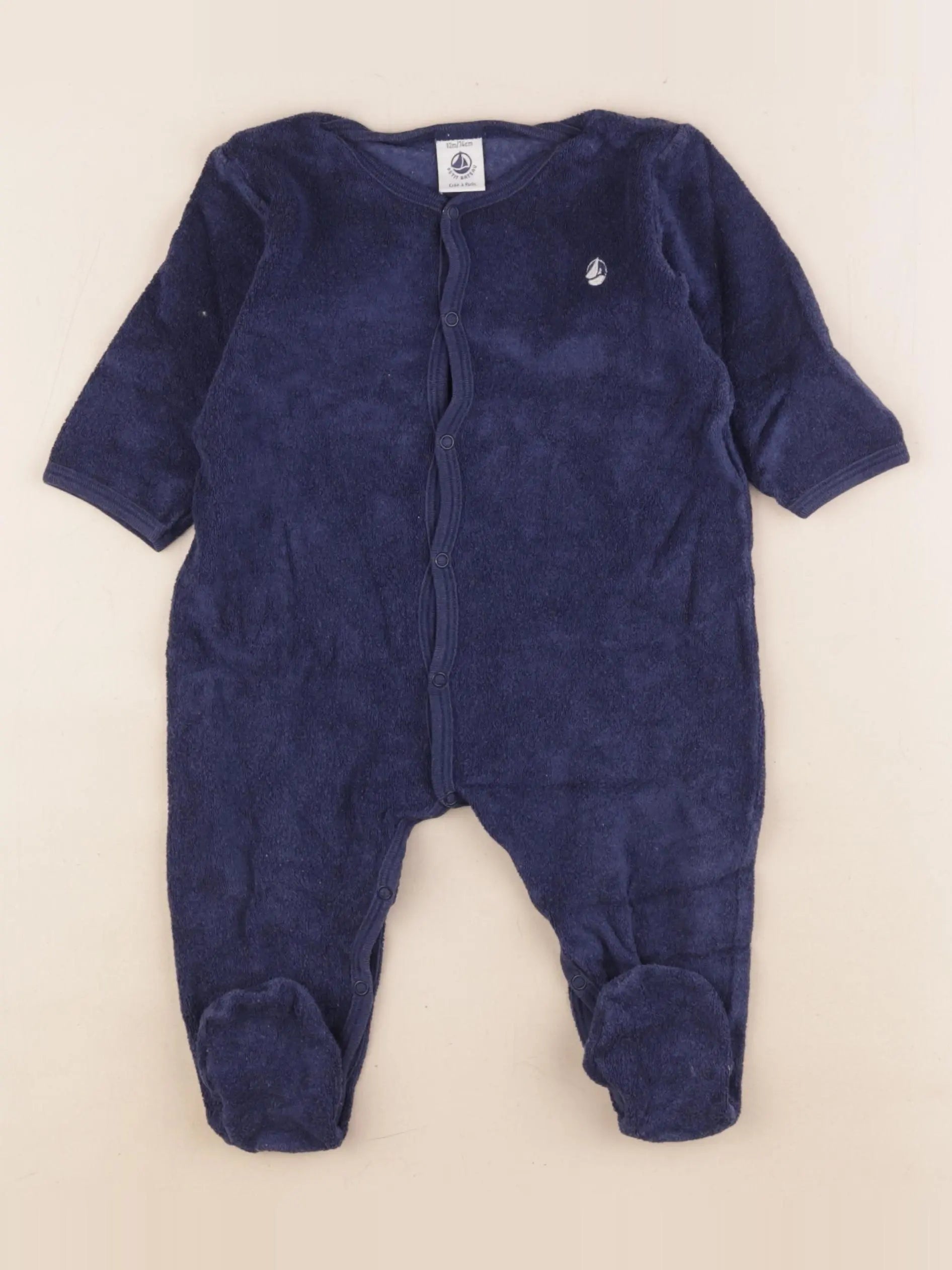 Petit Bateau - pyjama coton bleu - 18 mois