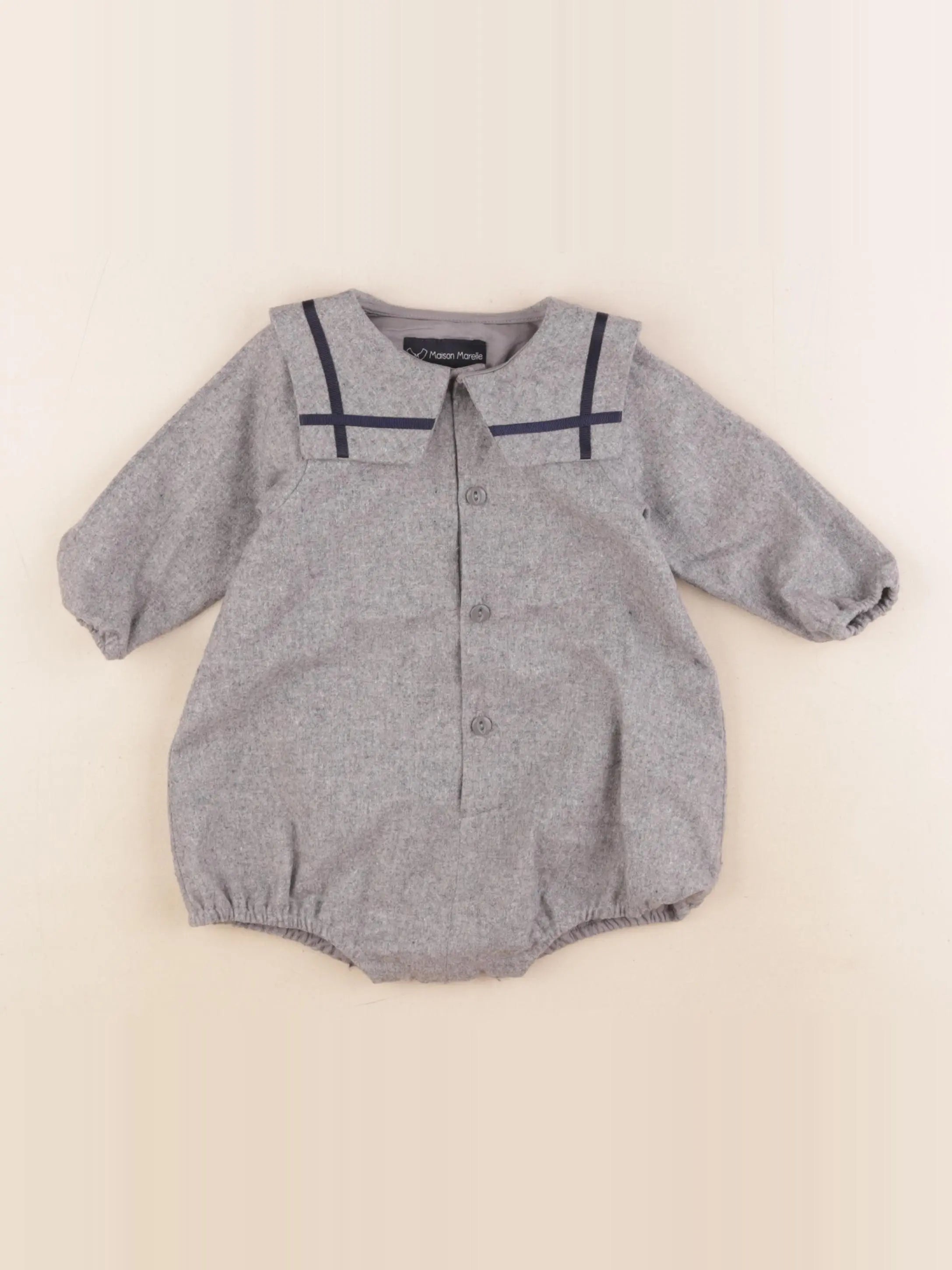 Maison Marelle - combinaison gris - 1 an