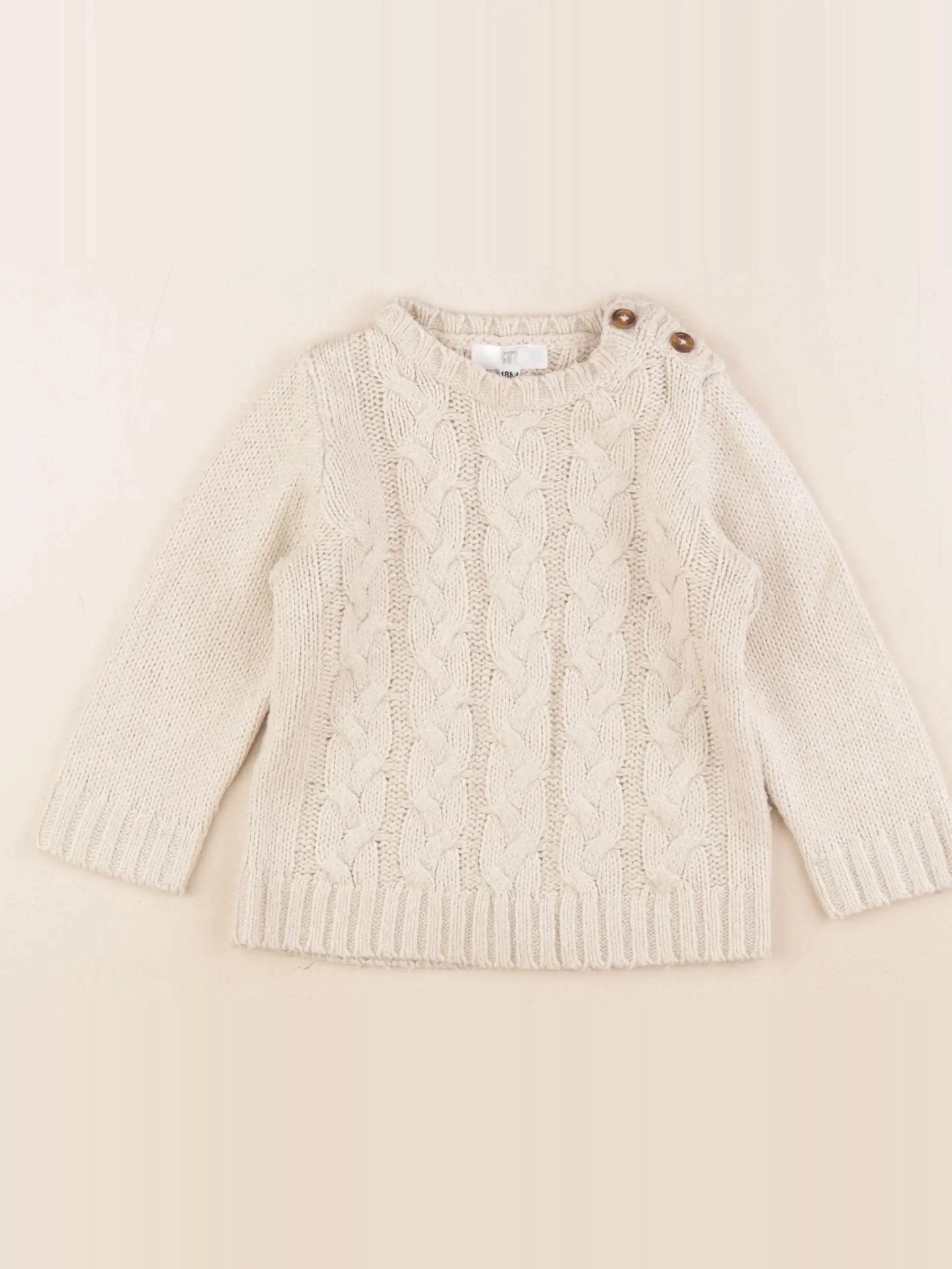 La Redoute - pull beige - 18 mois