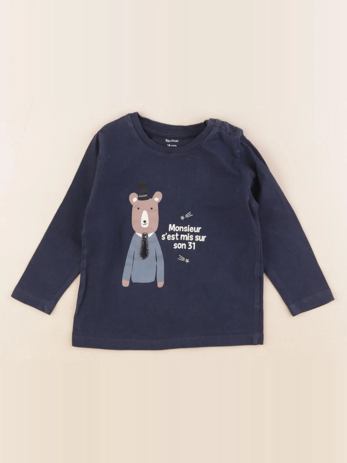 Boutchou - tee-shirt bleu - 18 mois