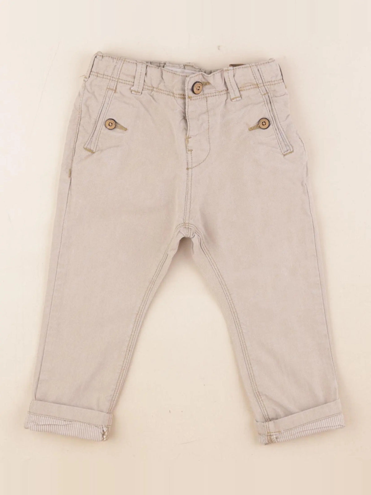 Zara - pantalon beige - 12/18 mois
