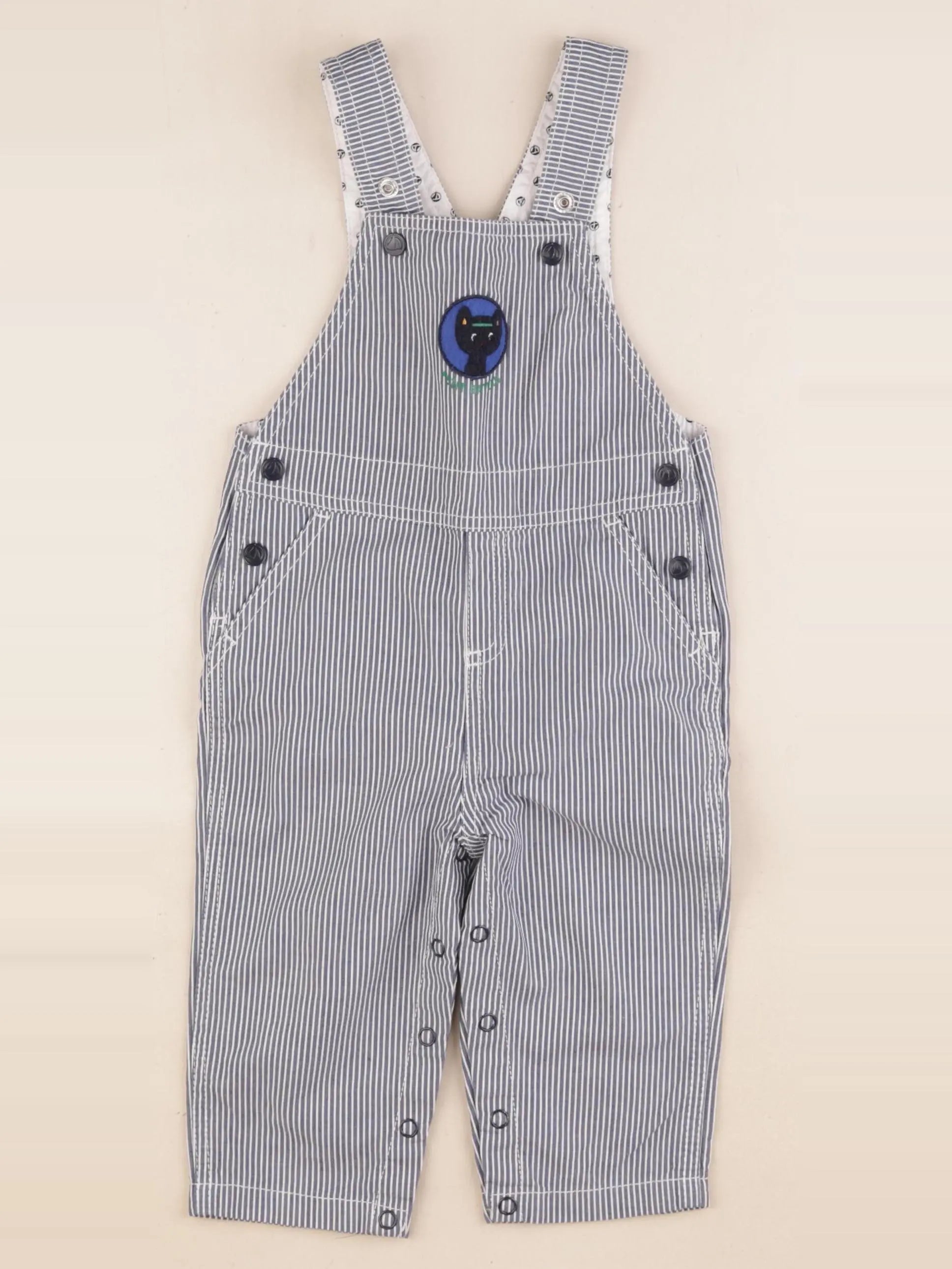 Petit Bateau - salopette bleu - 12 mois