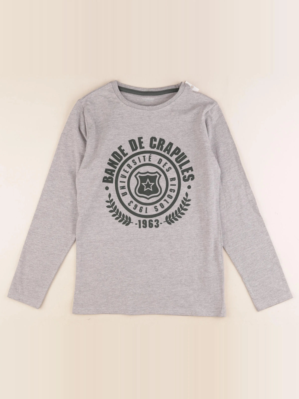 Vertbaudet - tee-shirt gris - 12 ans