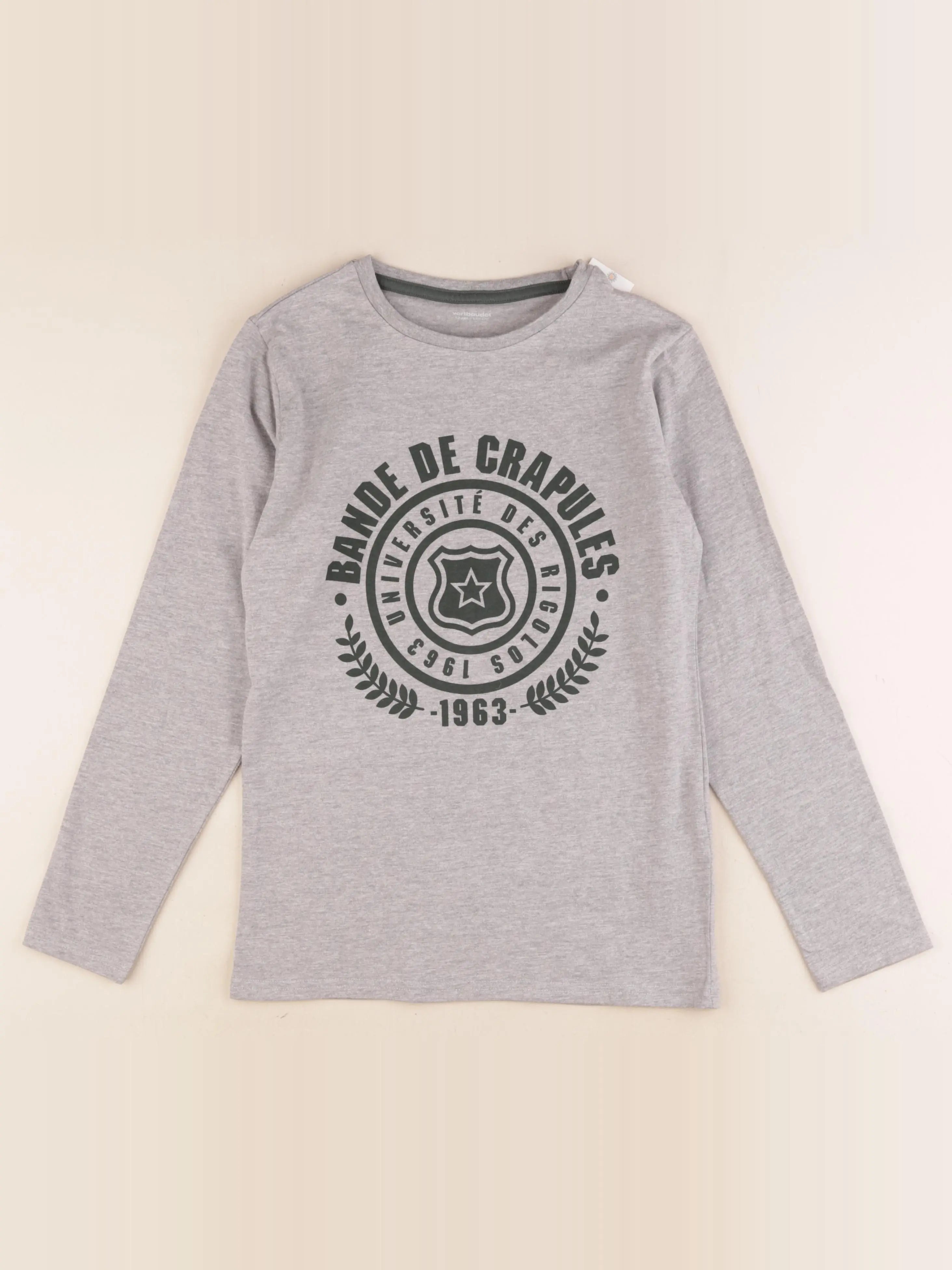 Vertbaudet - tee-shirt gris - 12 ans