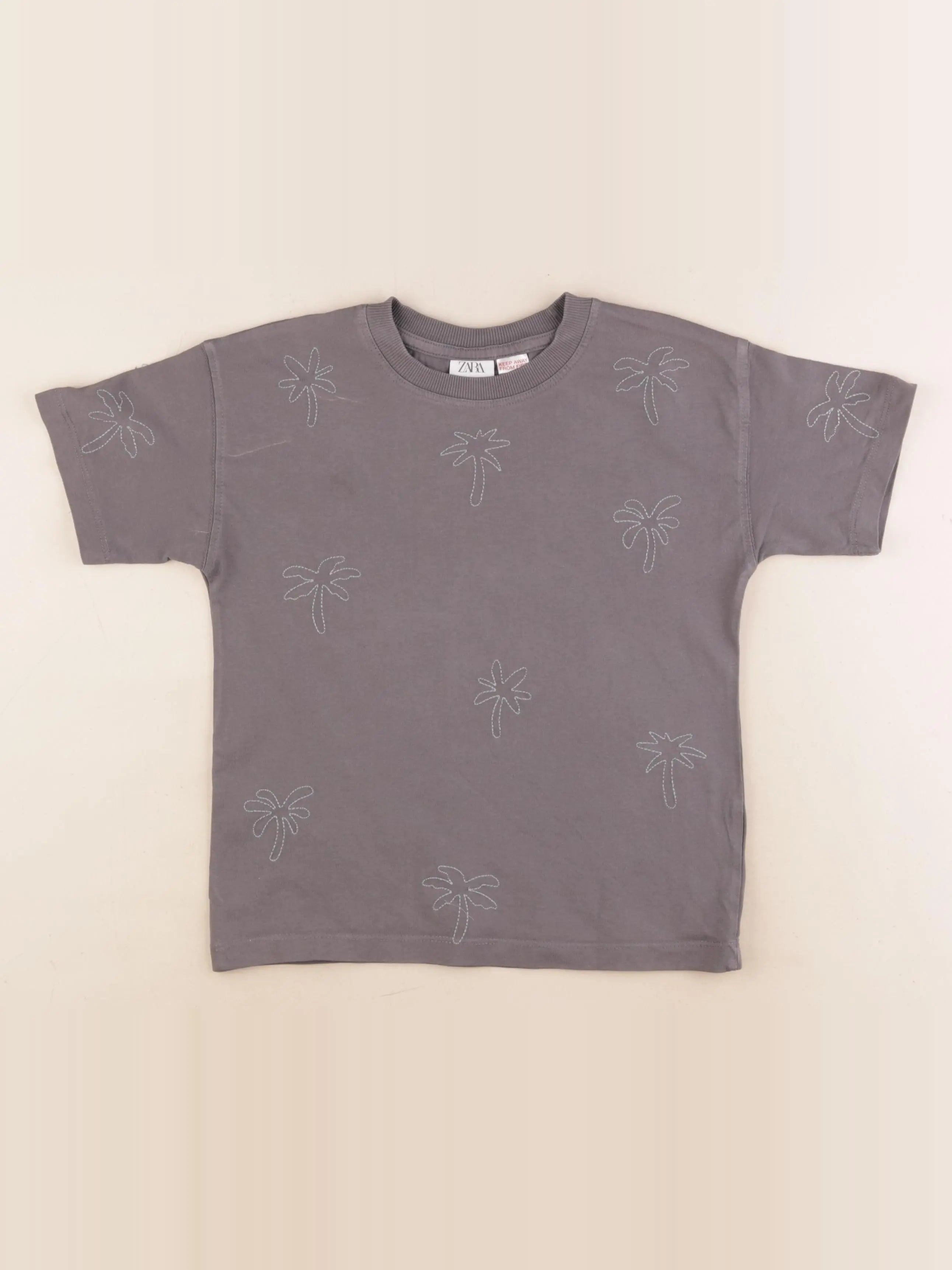 Zara - tee-shirt gris - 6 ans