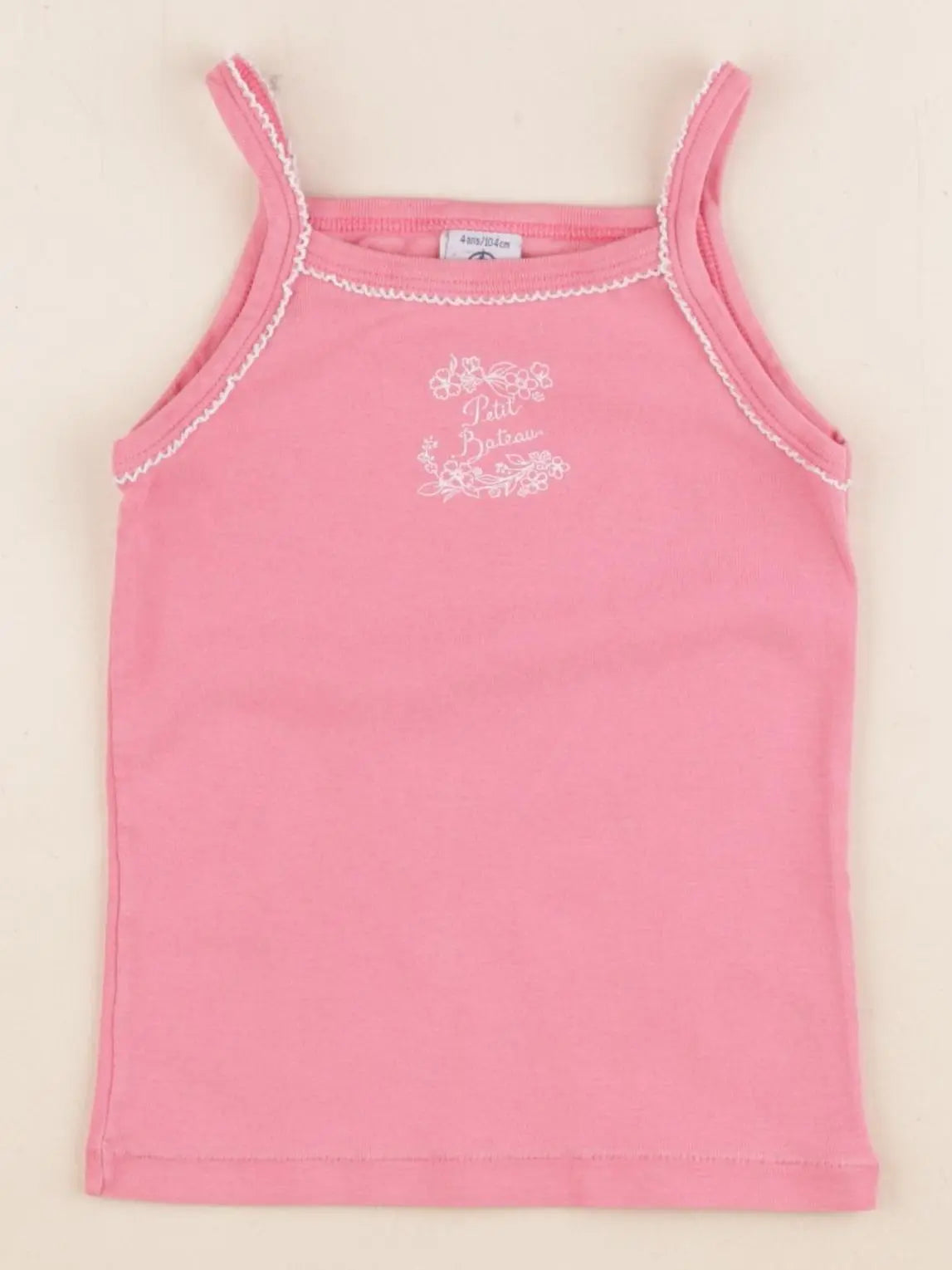 Petit Bateau - maillot de corps rose - 4 ans