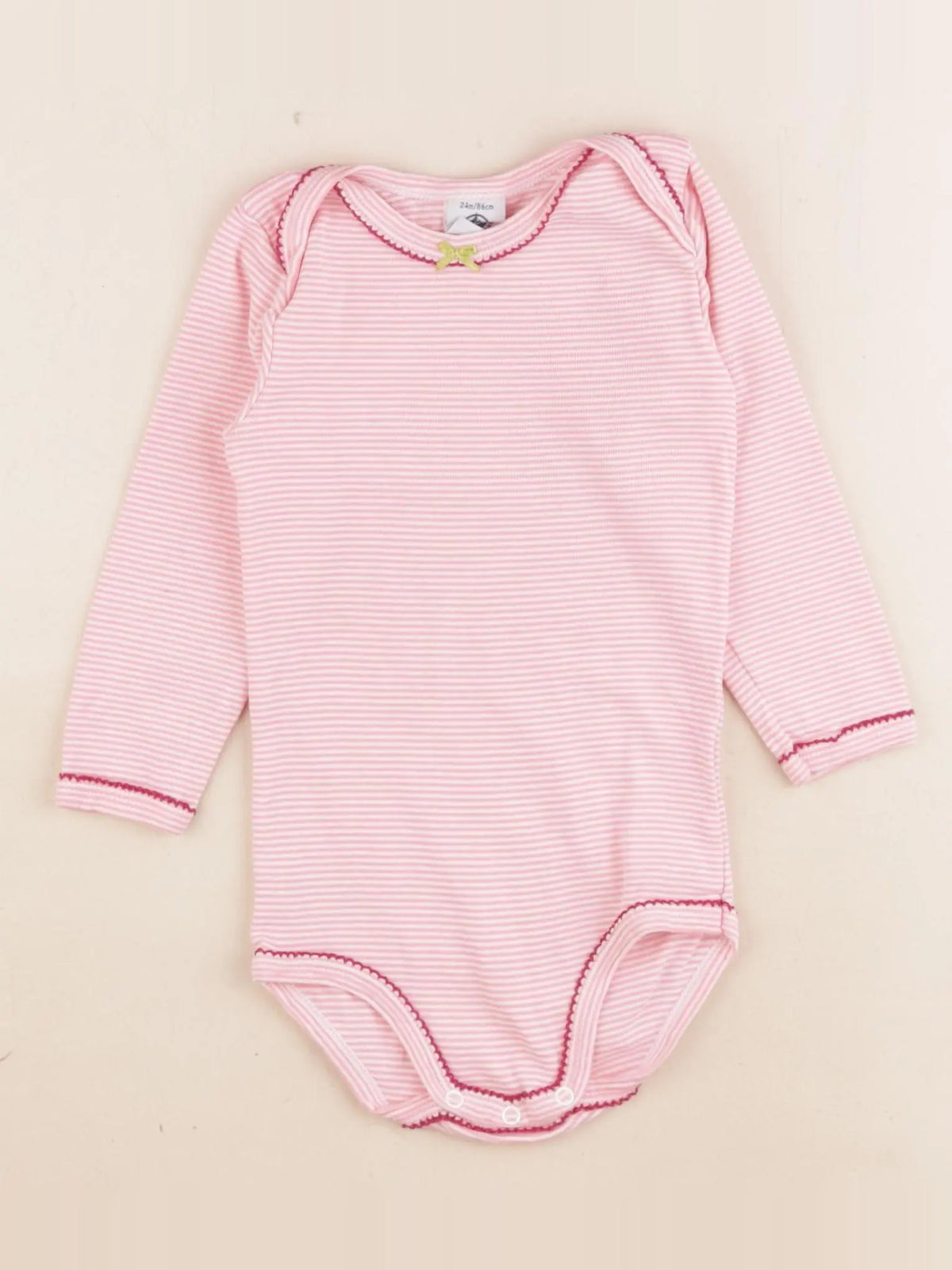 Petit Bateau - body rose - 24 mois