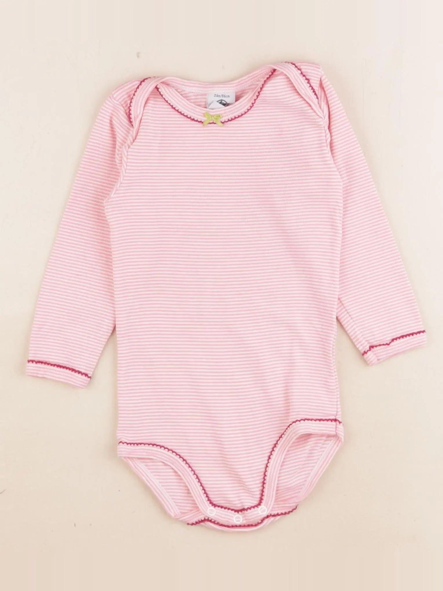 Petit Bateau - body rose - 24 mois