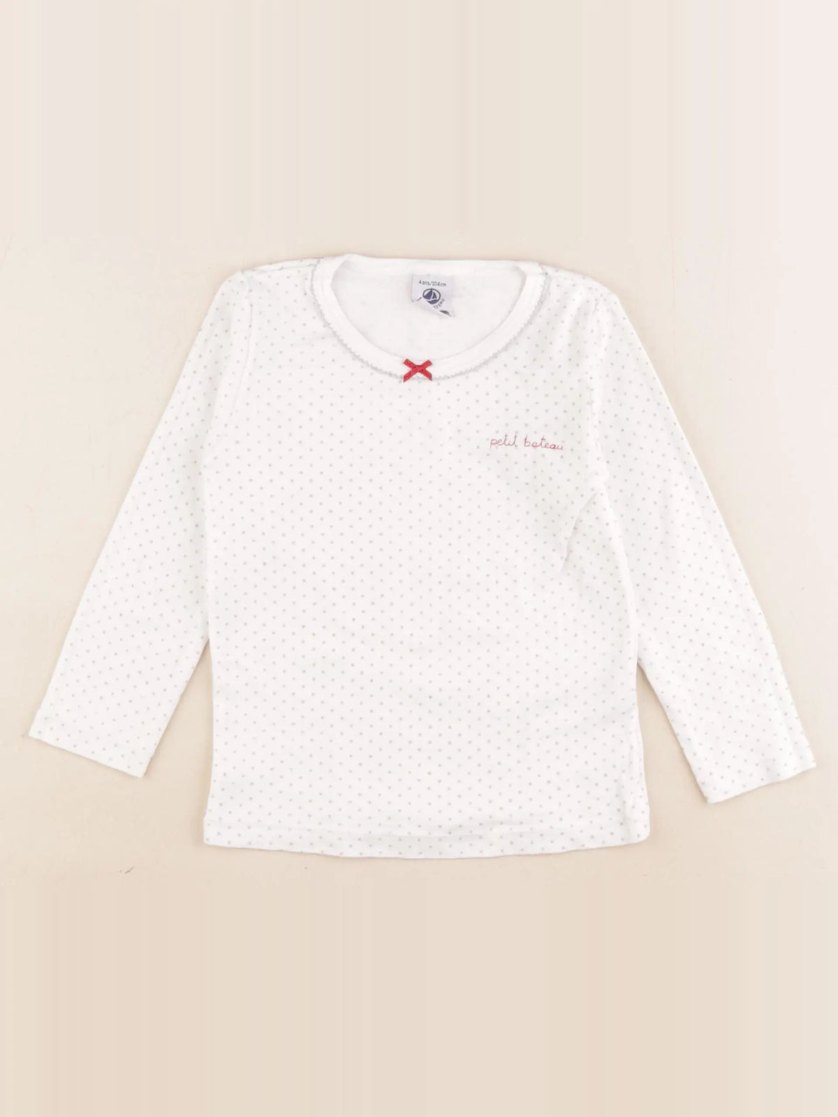 Petit Bateau - maillot de corps blanc, or - 4 ans