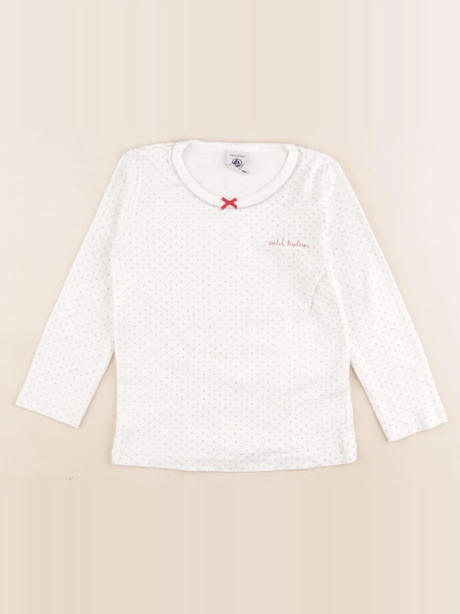 Petit Bateau - maillot de corps blanc, or - 4 ans