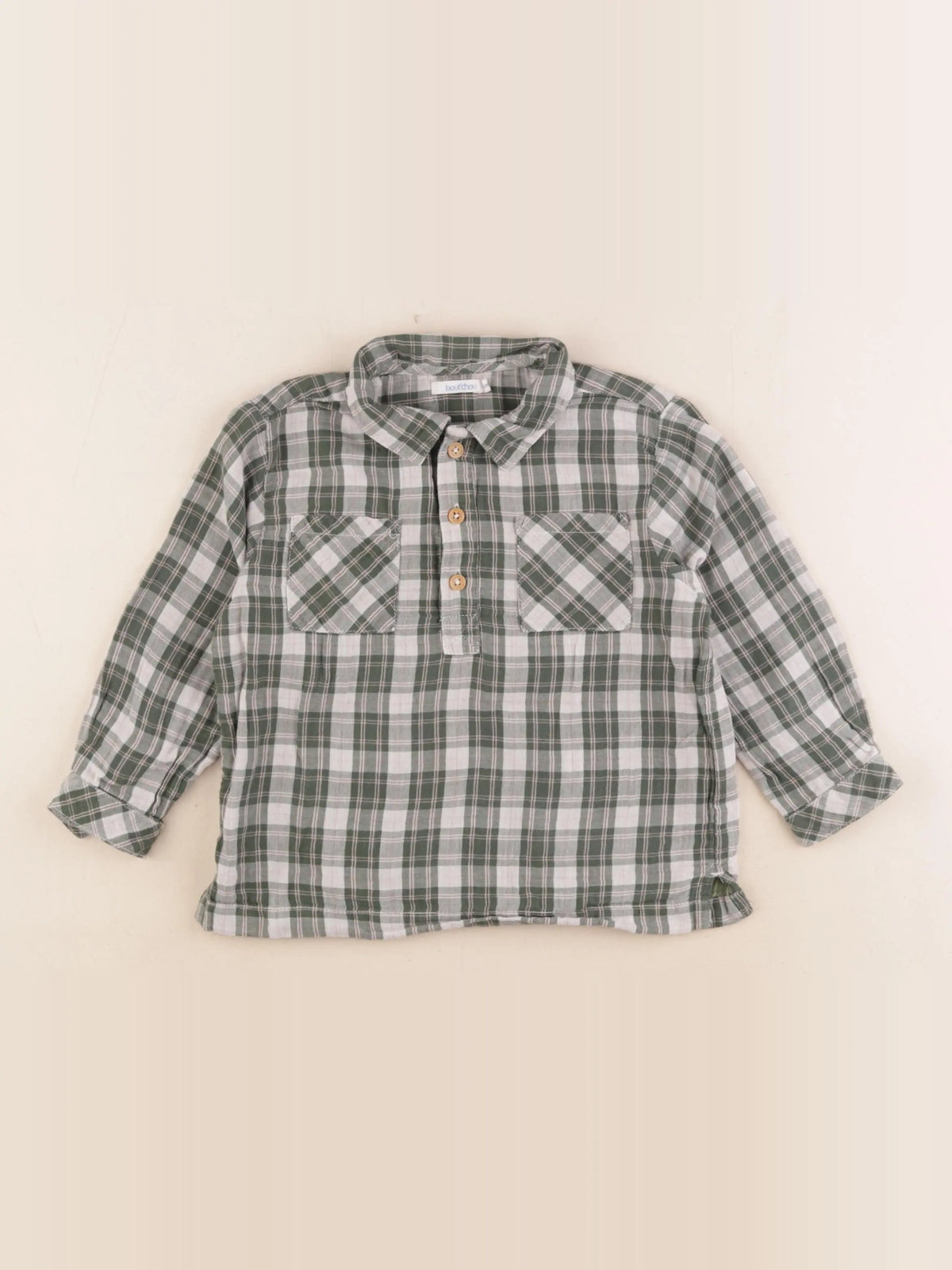 Boutchou - chemise vert - 36 mois