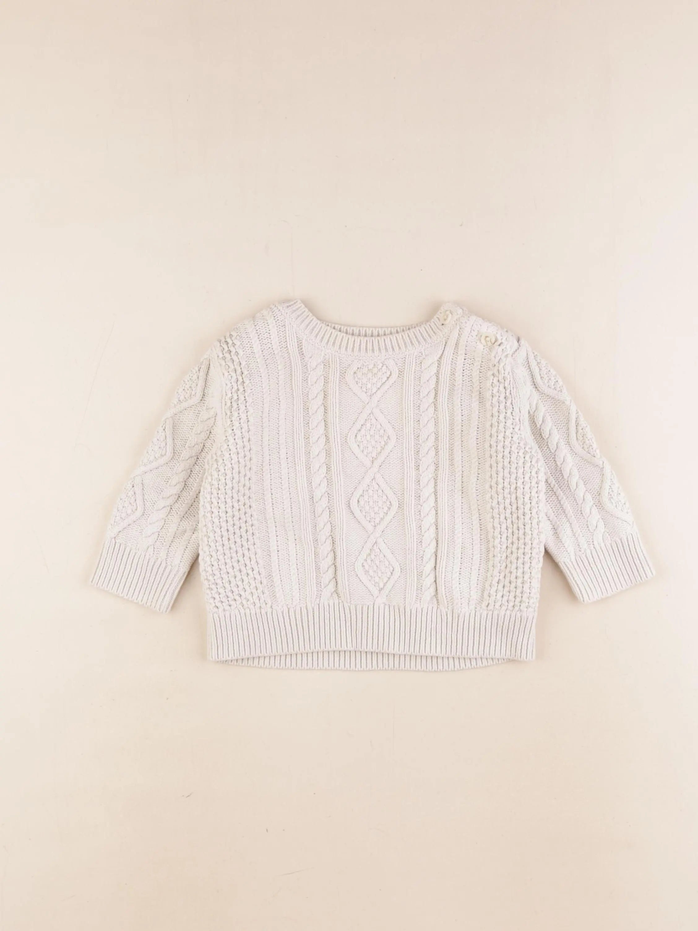 GAP - pull beige - 6/12 mois