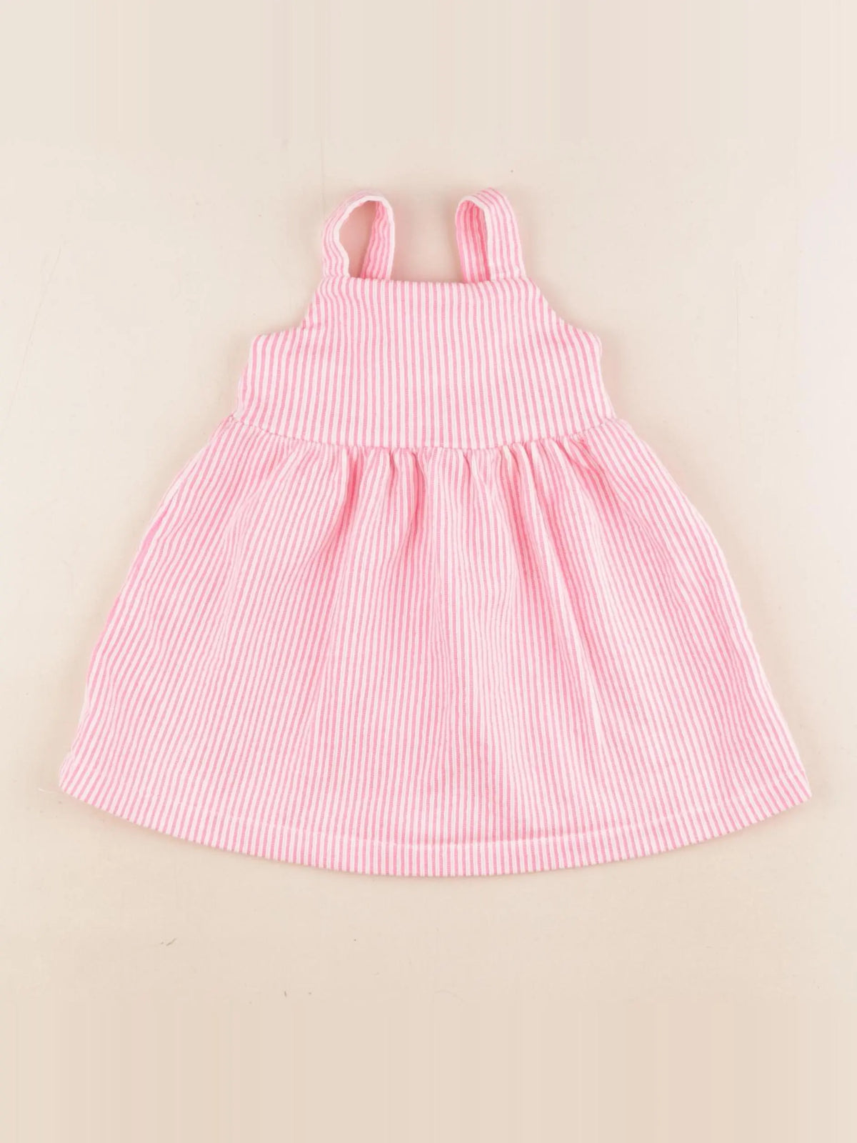 Zara - robe rose fluo - 6/12 mois
