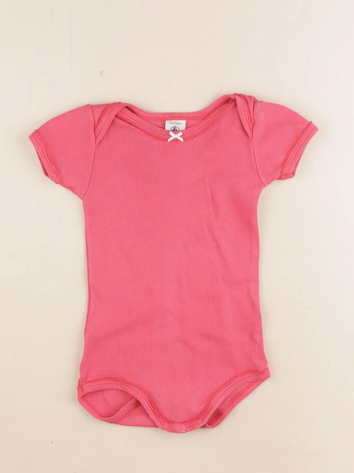 Petit Bateau - body rose - 12 mois