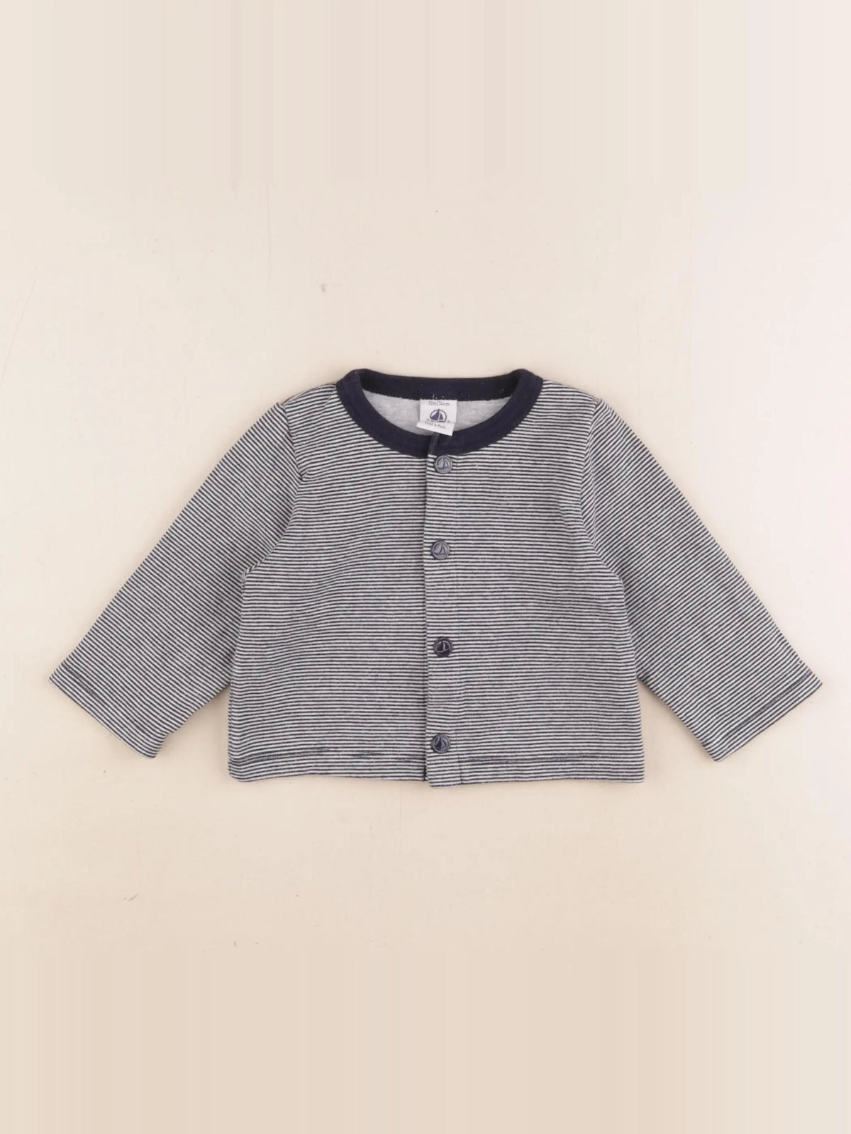Petit Bateau - tee-shirt bleu - 12 mois