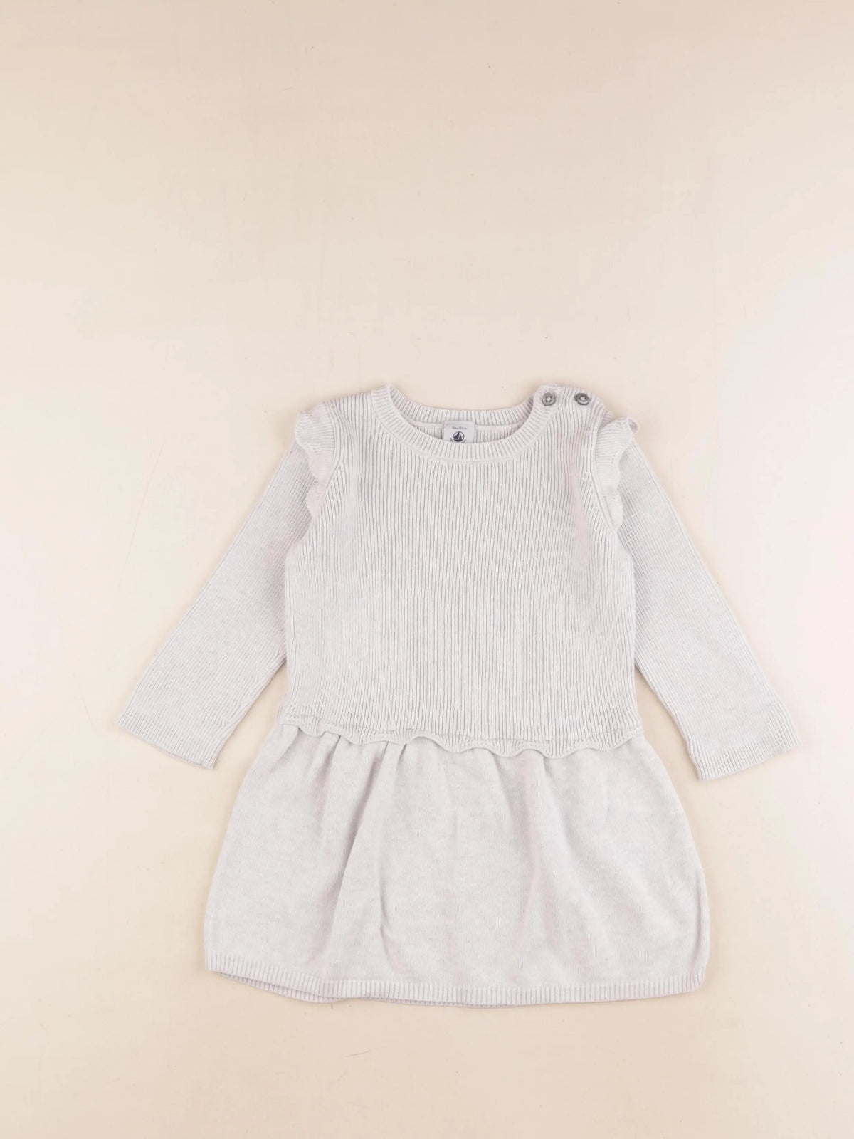 Petit Bateau - robe gris - 18 mois