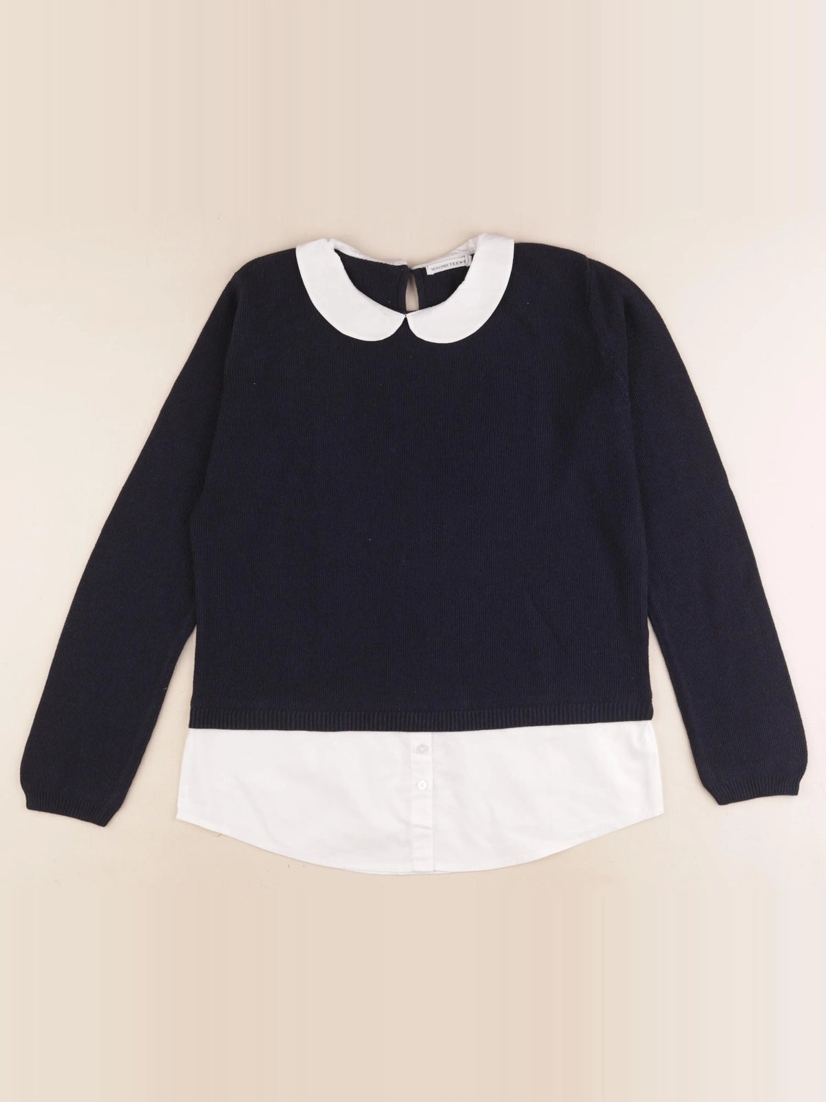 Monoprix - pull bleu - 14 ans