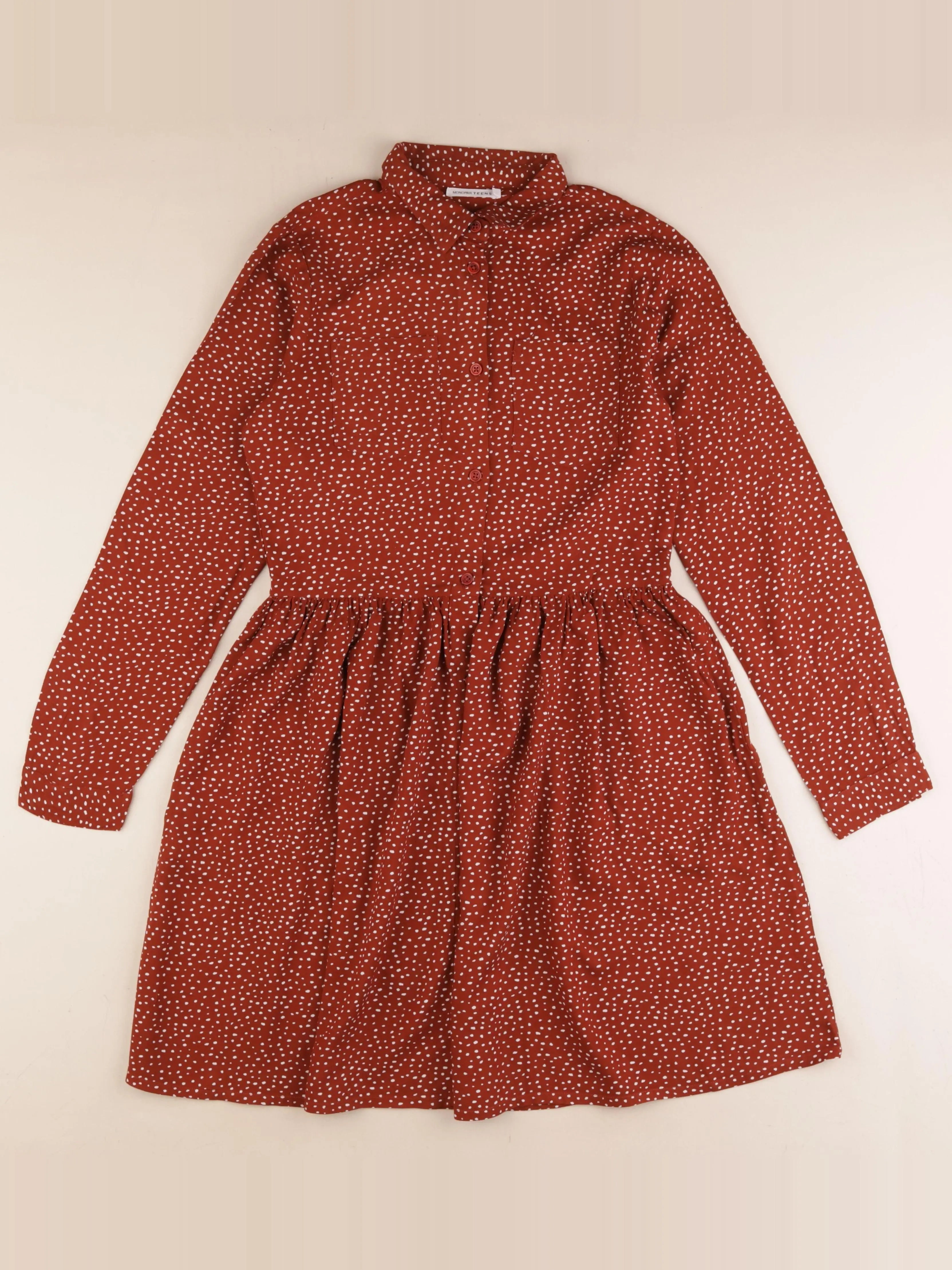 Monoprix - robe marron - 14 ans