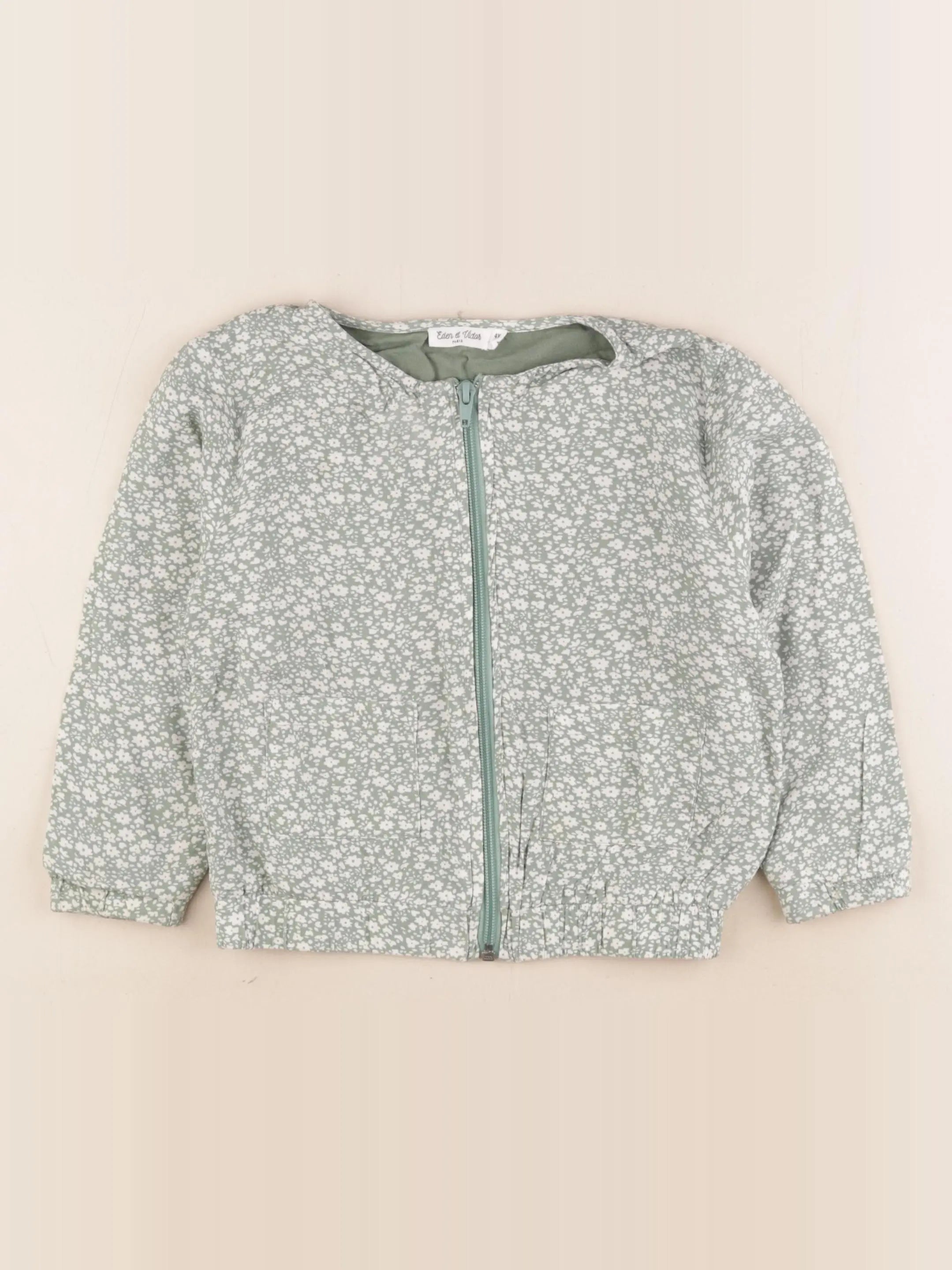 Eden & Victor - veste vert - 4 ans