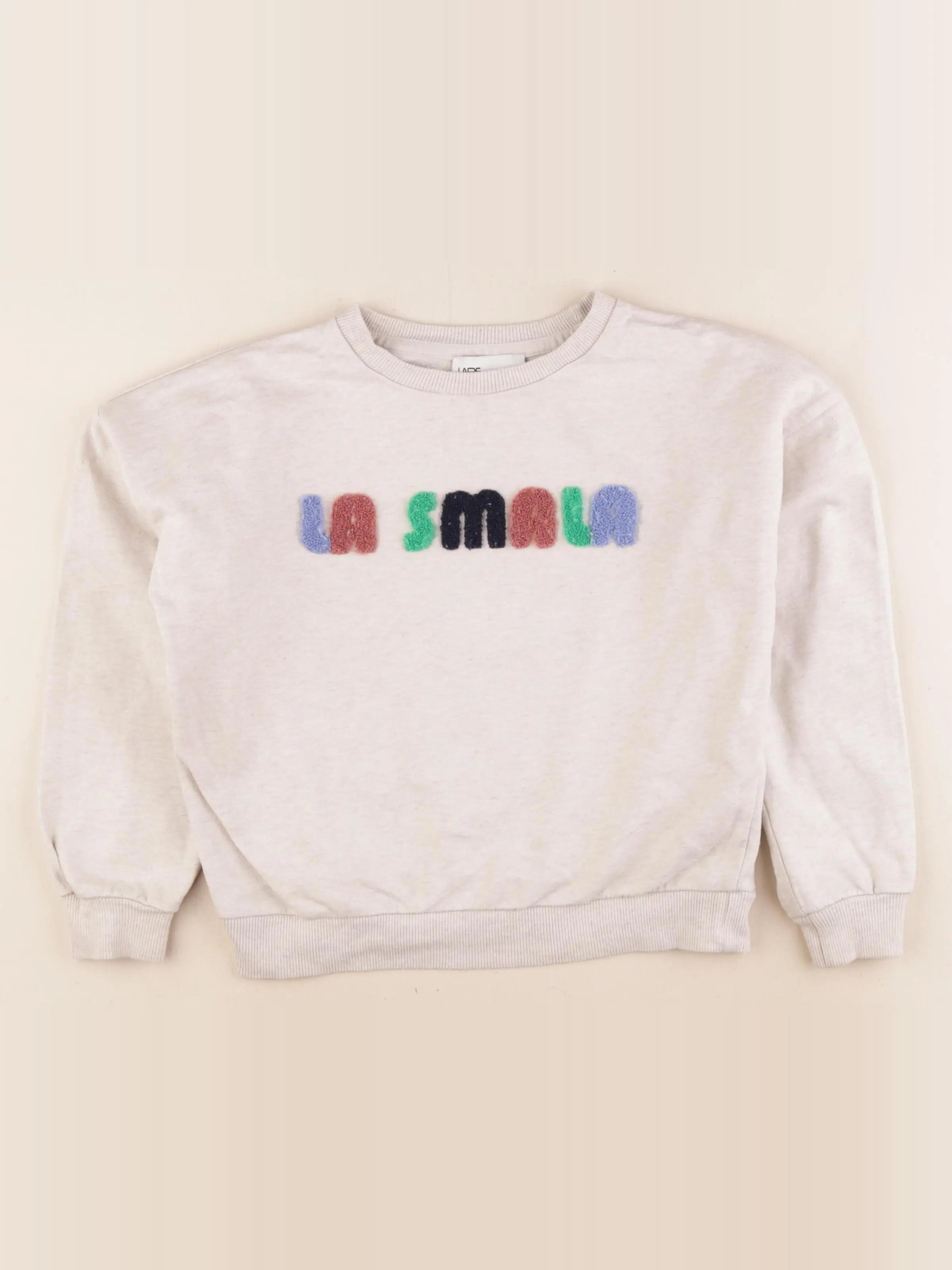 La Redoute - sweat beige - 7 ans
