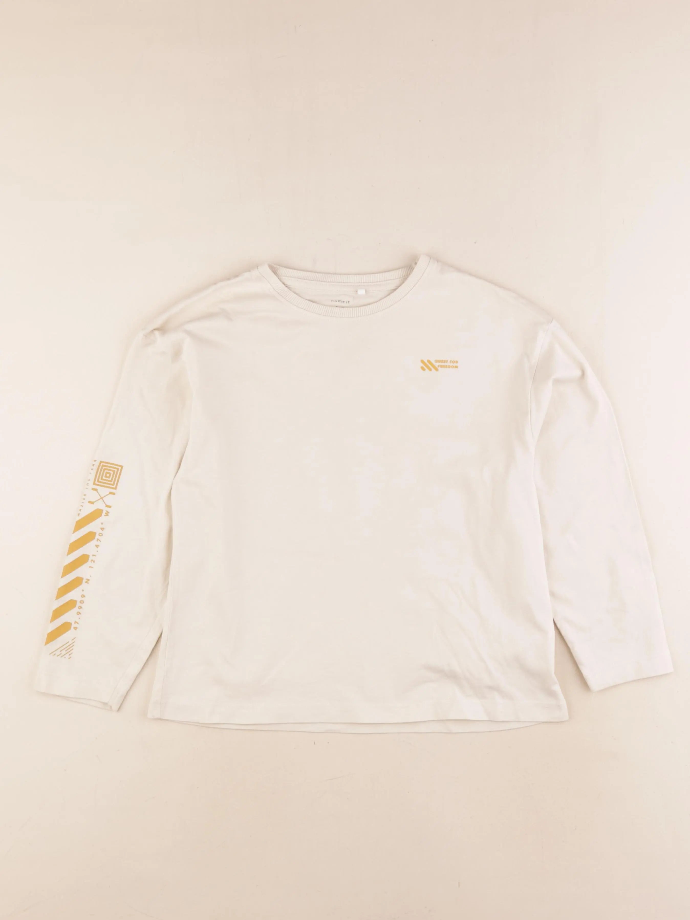 Name it - tee-shirt imprimé au dos beige - 7/8 ans