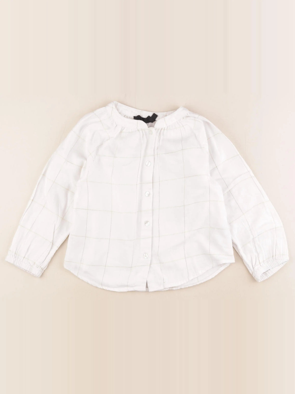 Monoprix - blouse blanc, or - 5 ans