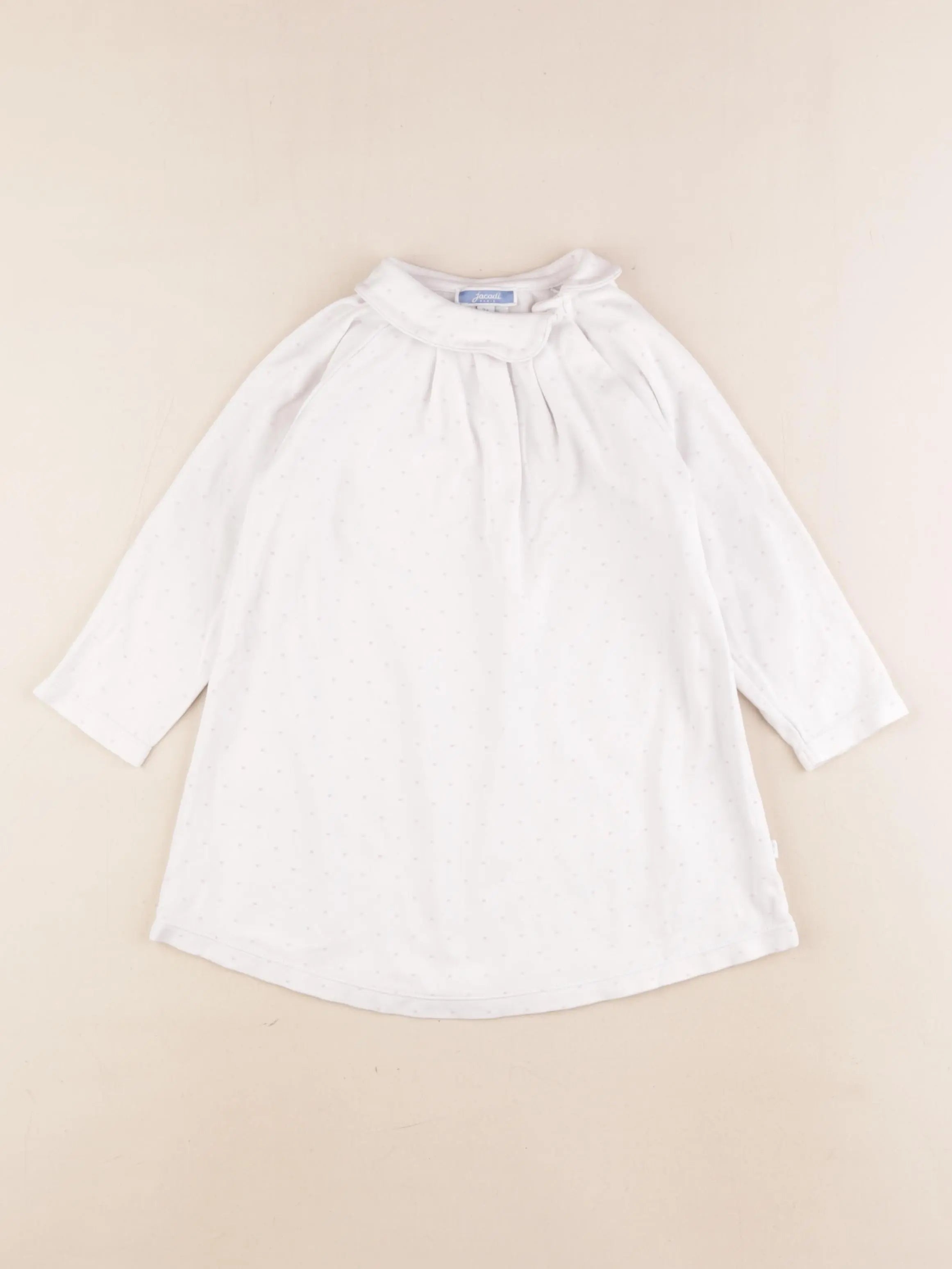 Jacadi - chemise de nuit coton blanc, rose - 2 ans