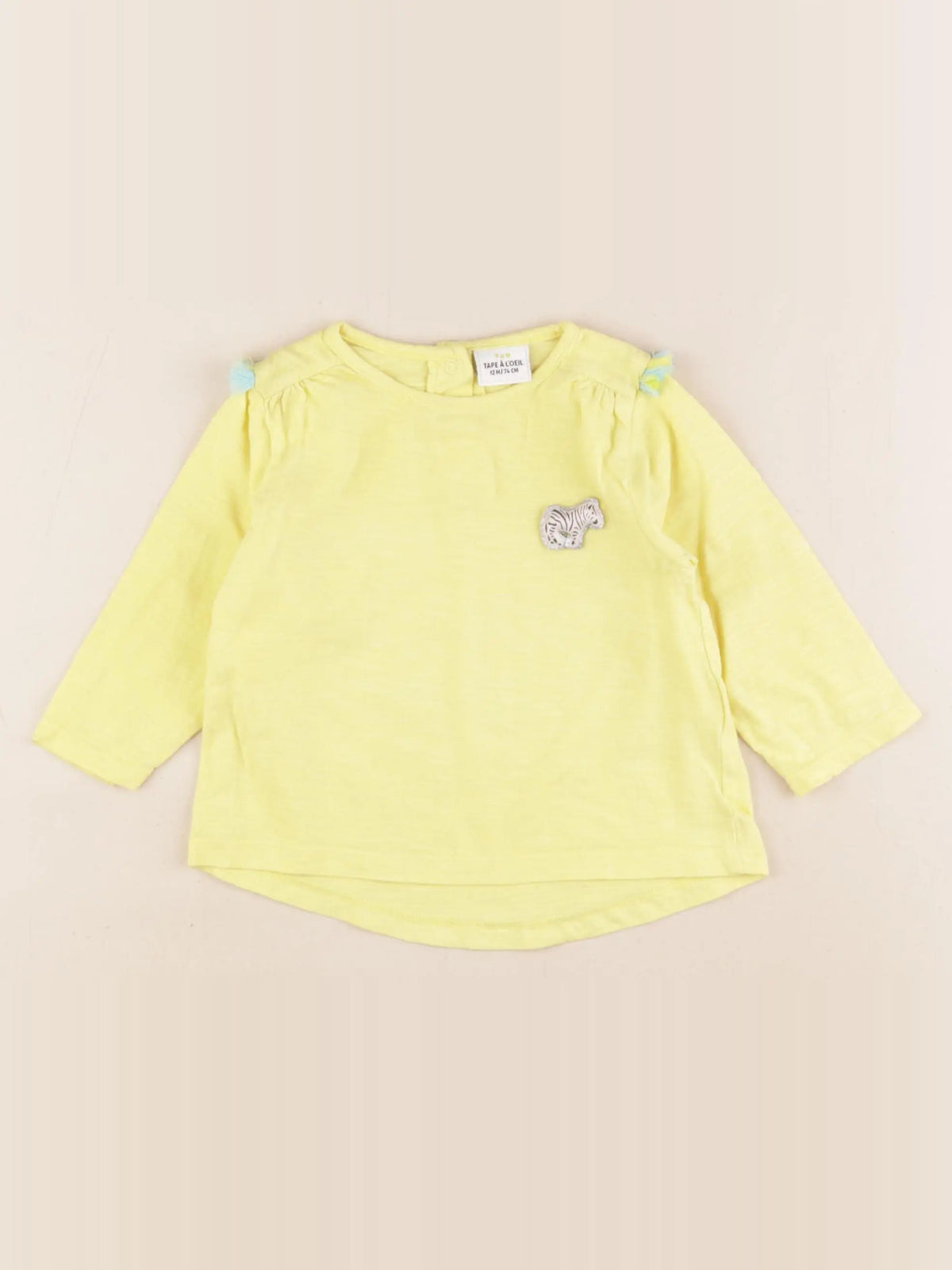 Tape à l'oeil - tee-shirt jaune - 12 mois