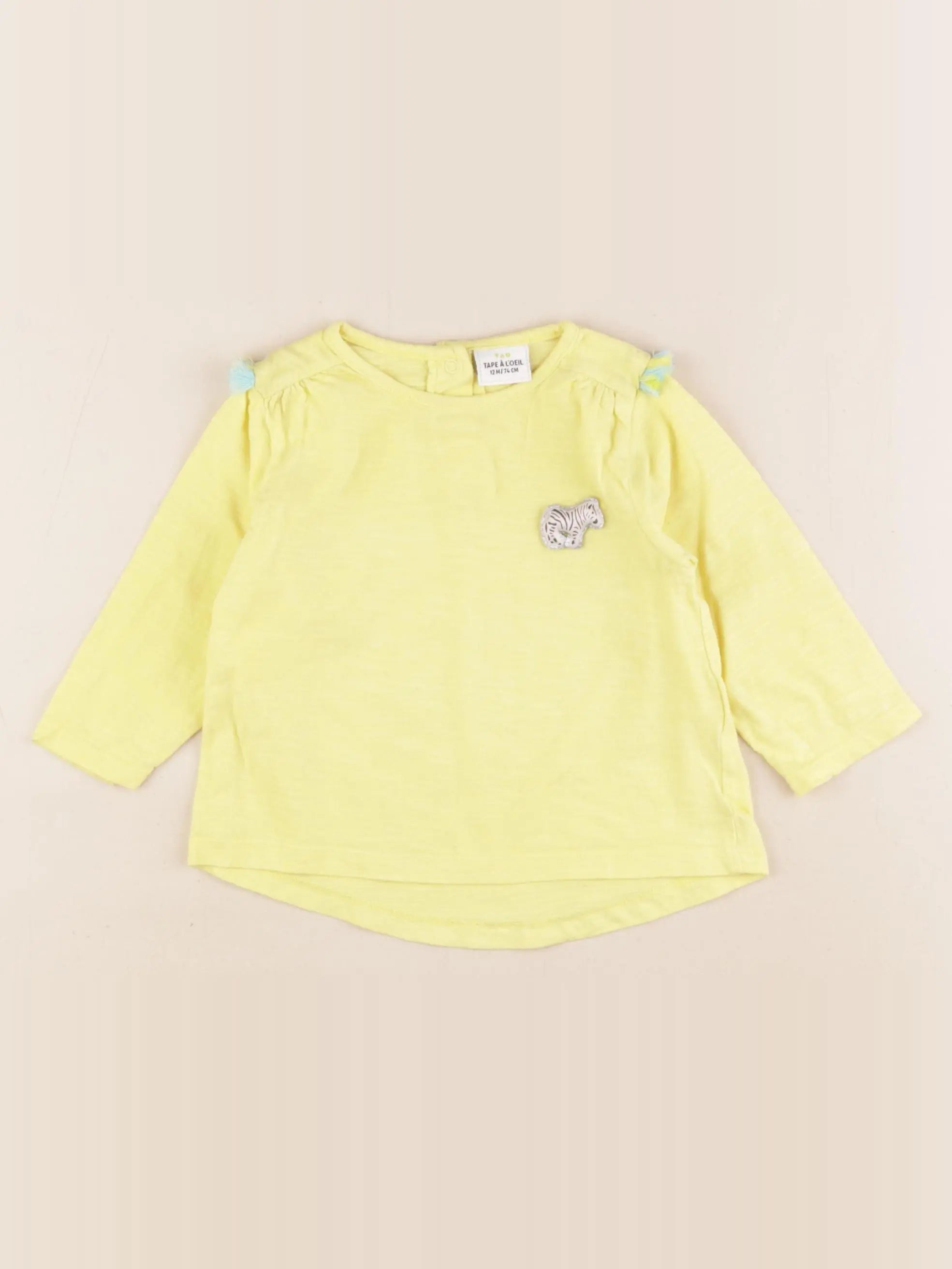 Tape à l'oeil - tee-shirt jaune - 12 mois