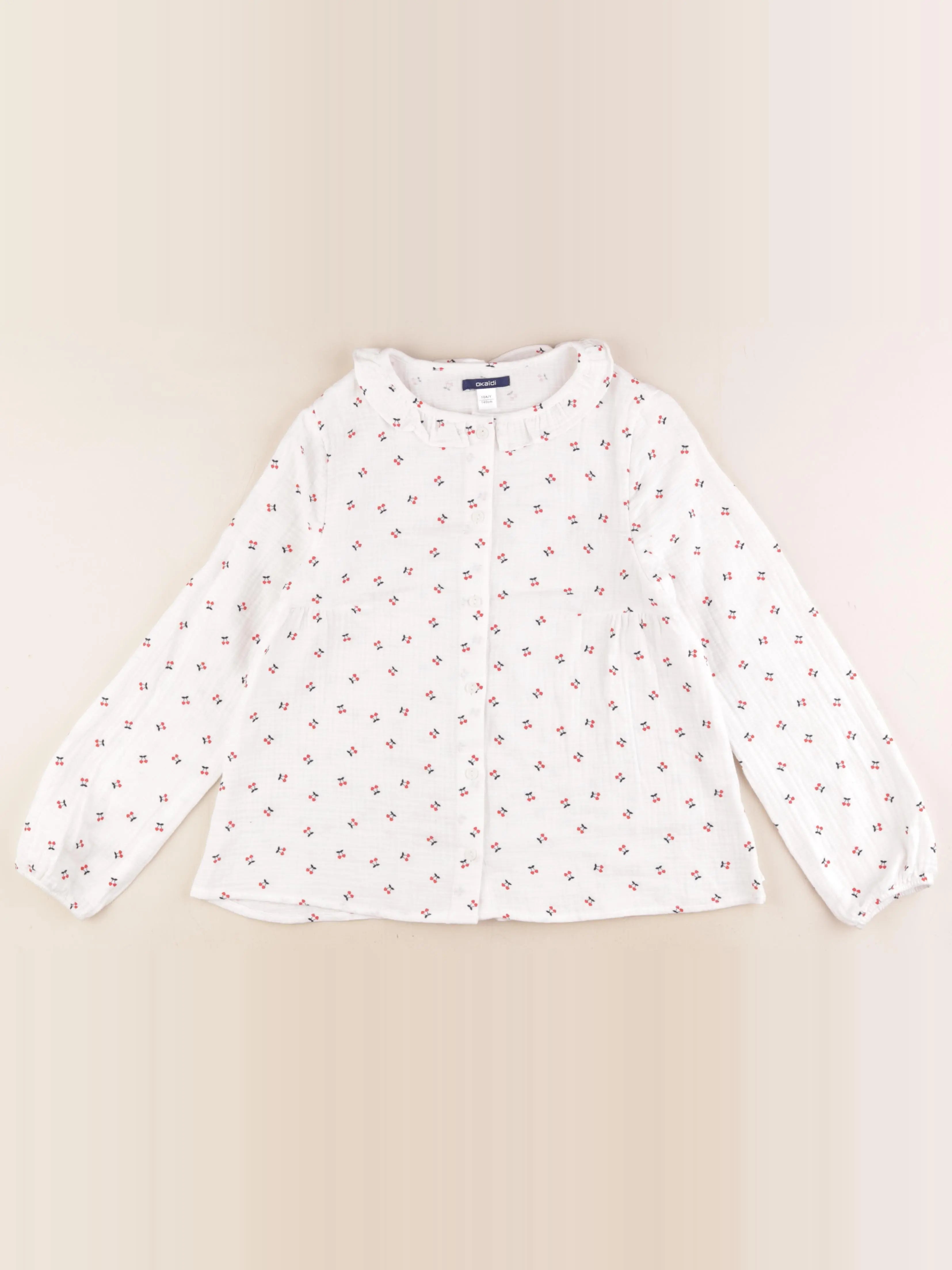 Okaidi - blouse blanc - 10 ans