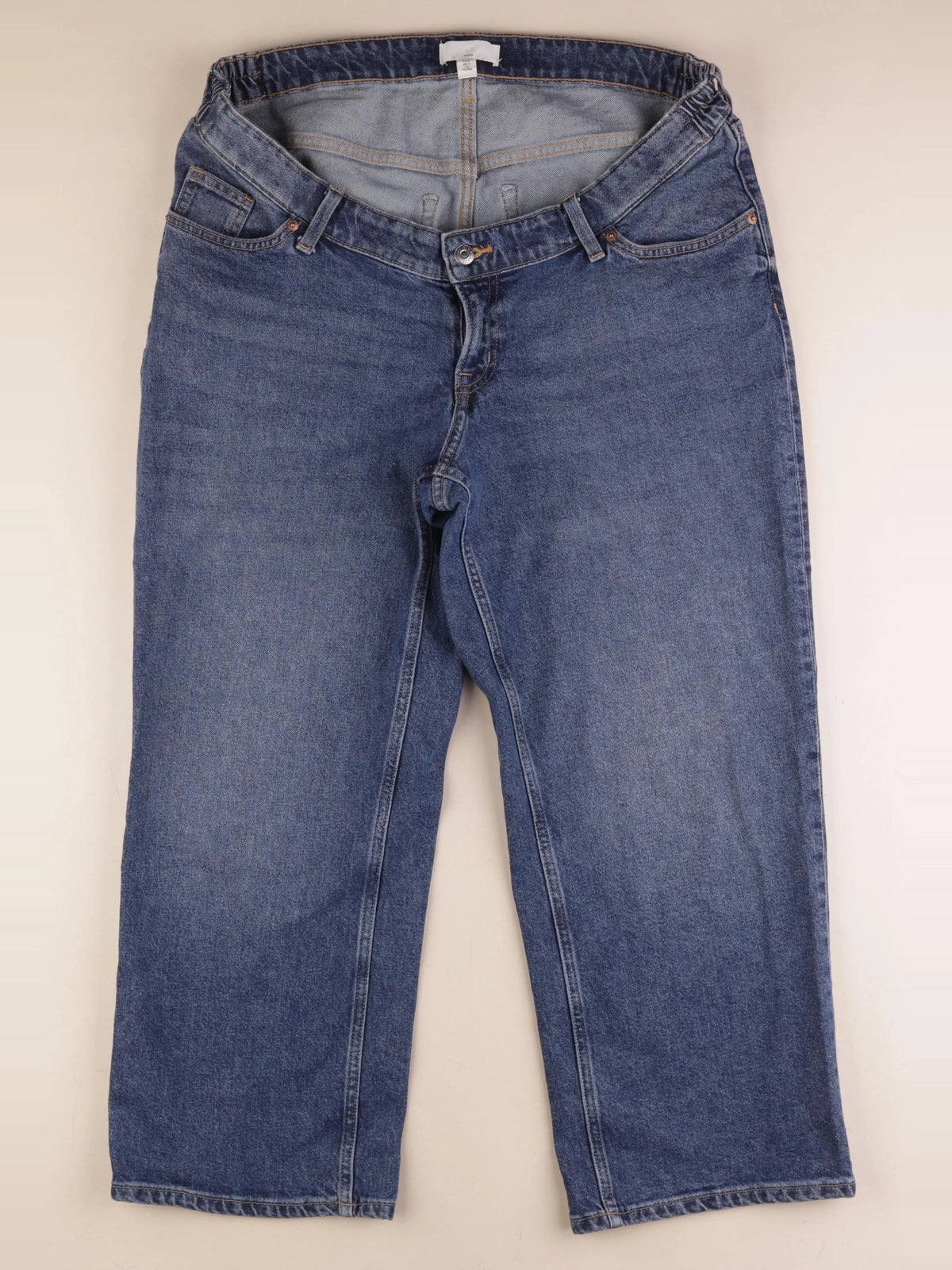 H&M - jean grossesse bleu - l