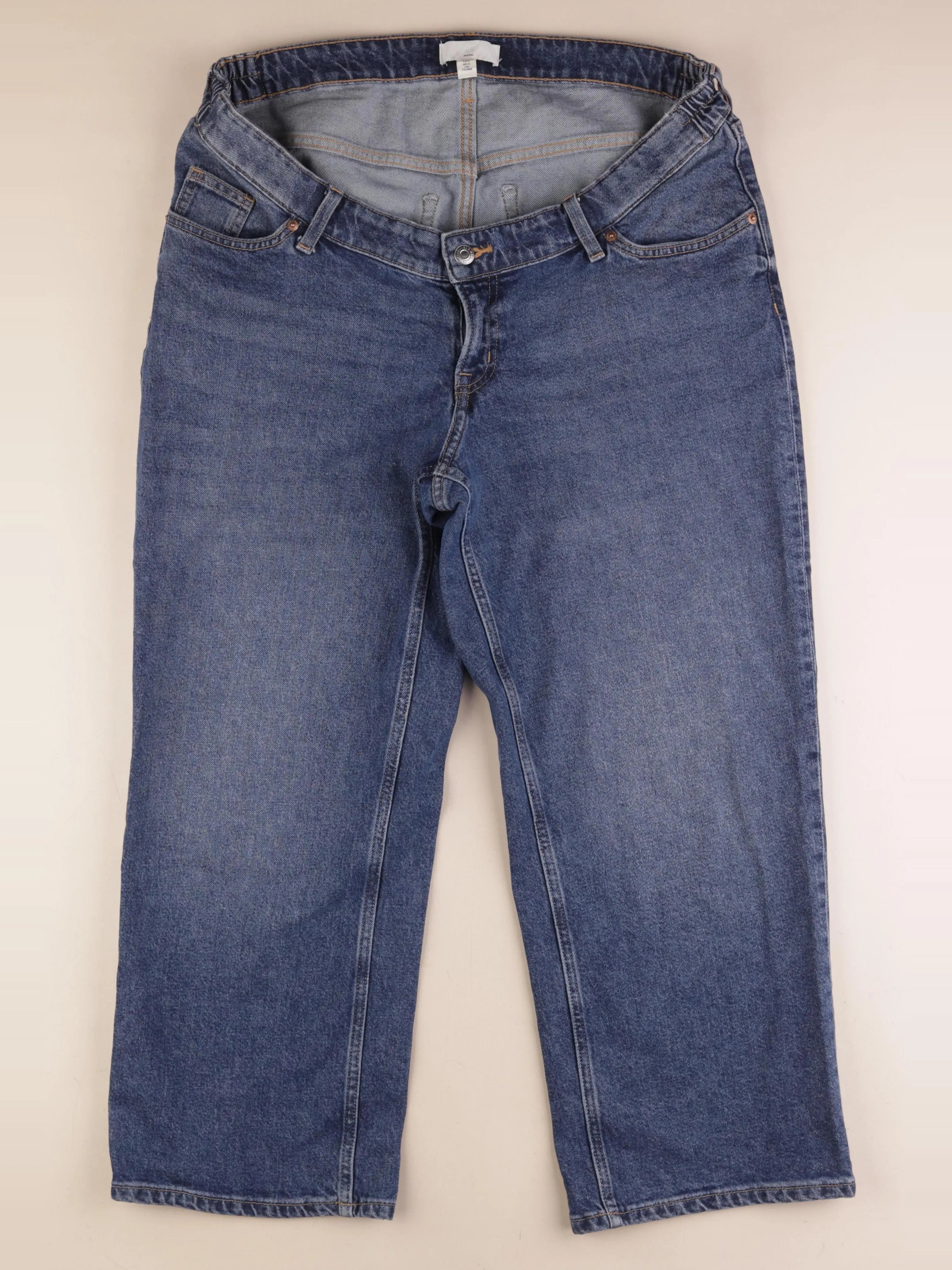 H&M - jean grossesse bleu - l