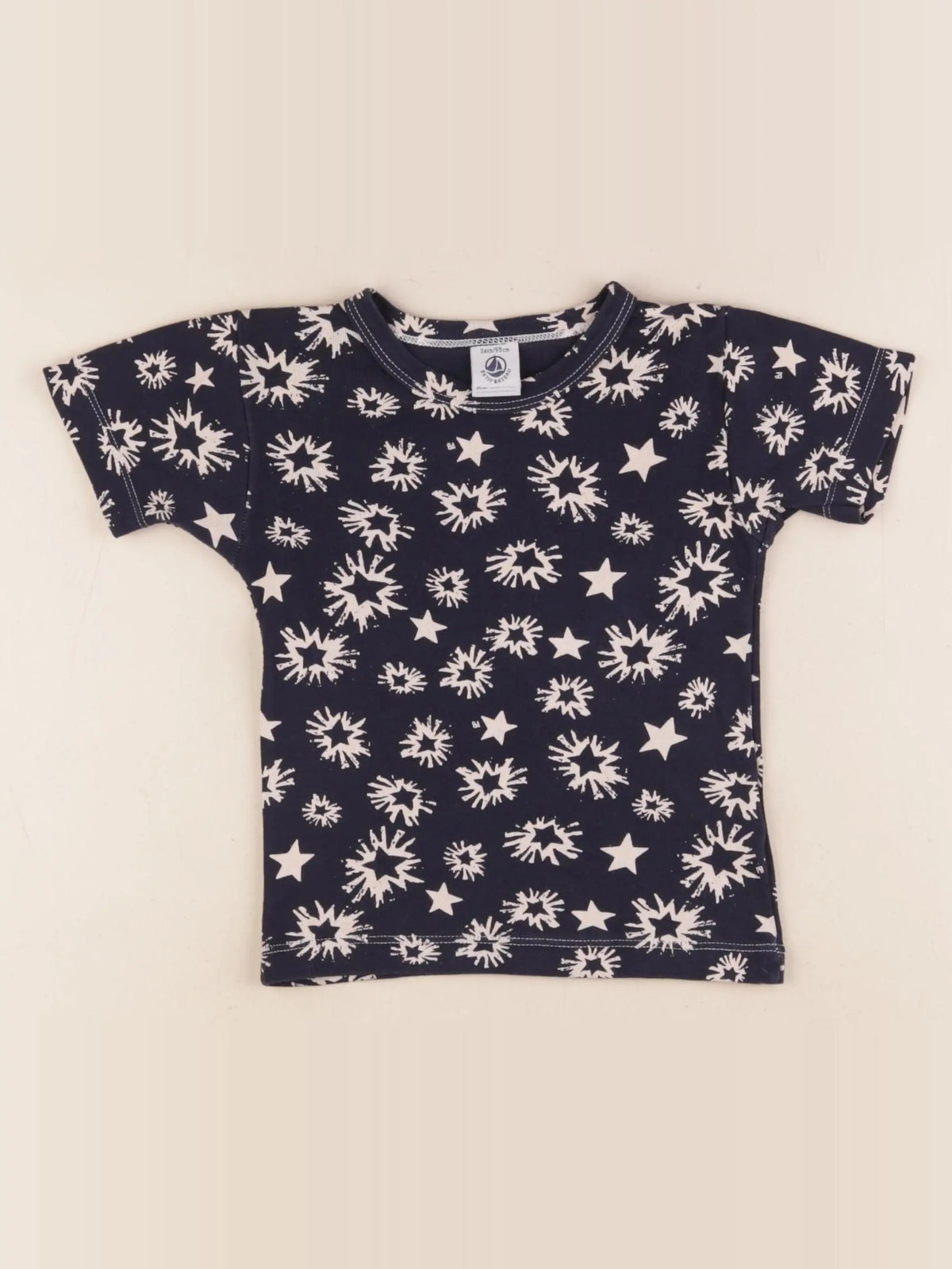 Petit Bateau - maillot de corps bleu - 3 ans