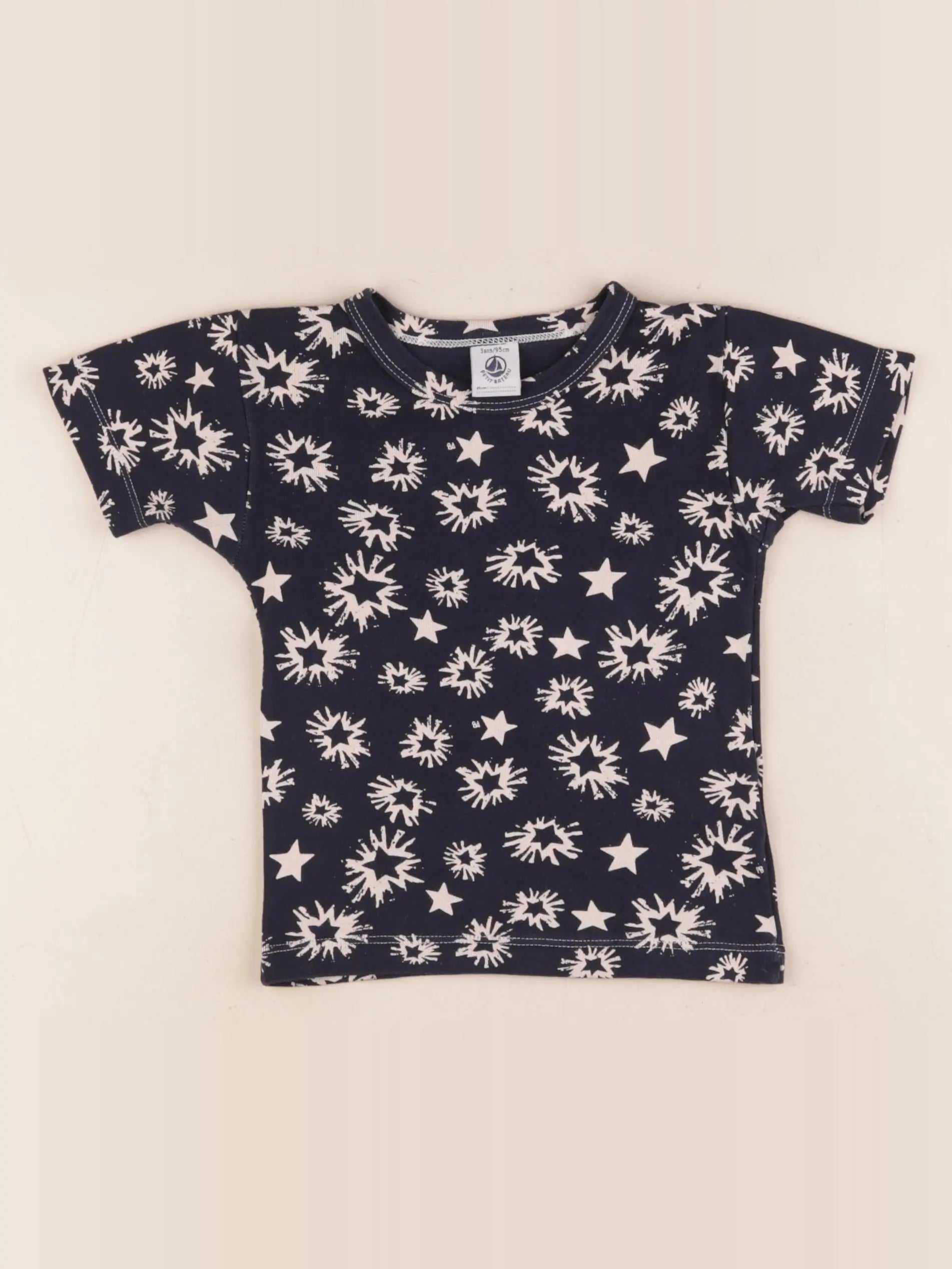 Petit Bateau - maillot de corps bleu - 3 ans