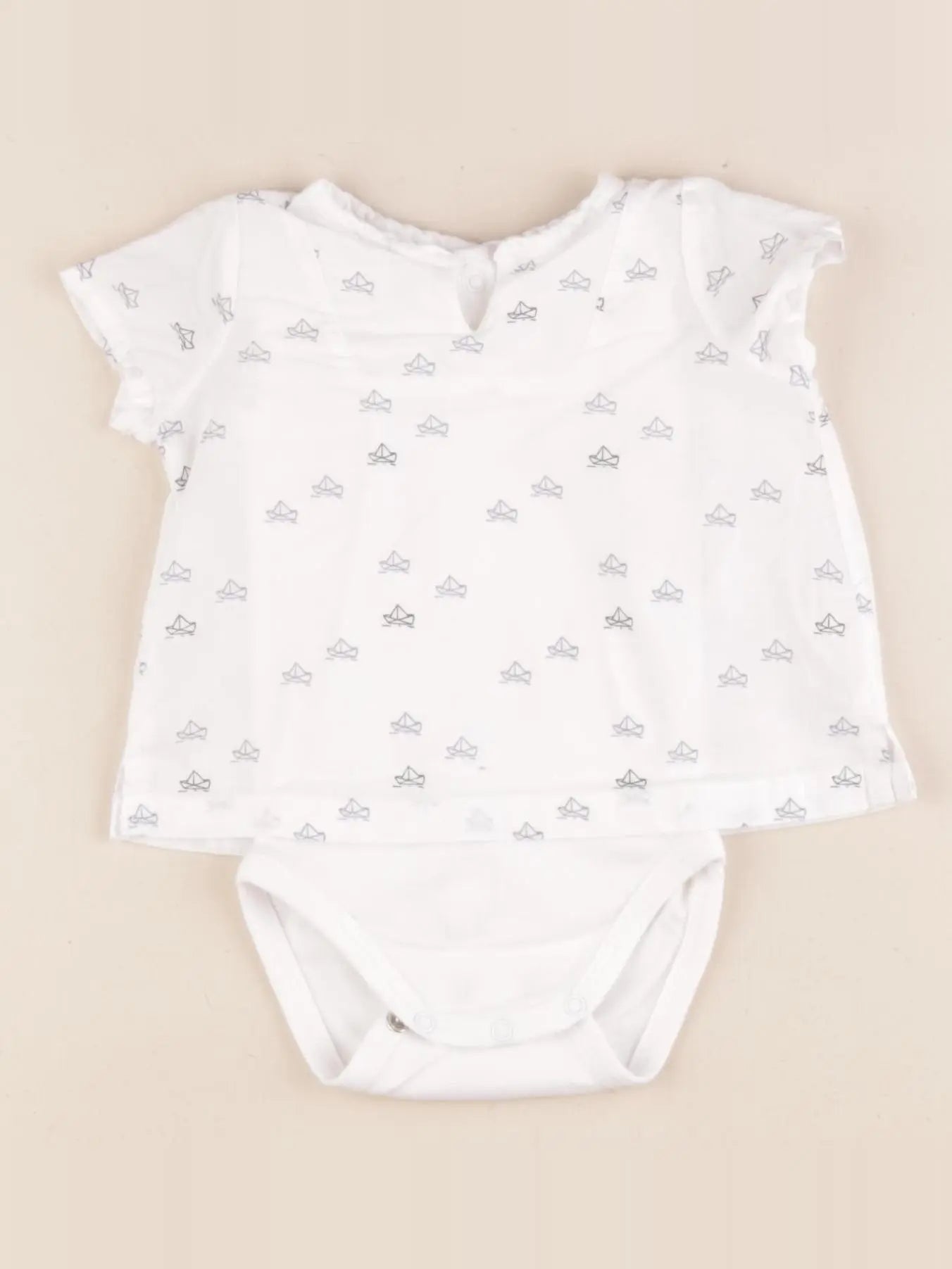 Boutchou - body blouse blanc - 3 mois