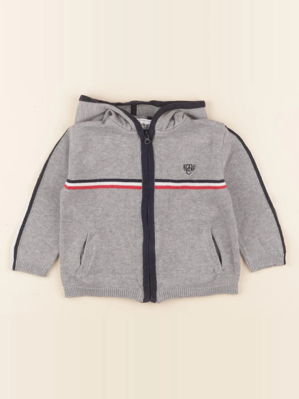 Tartine & Chocolat - gilet gris - 1 an