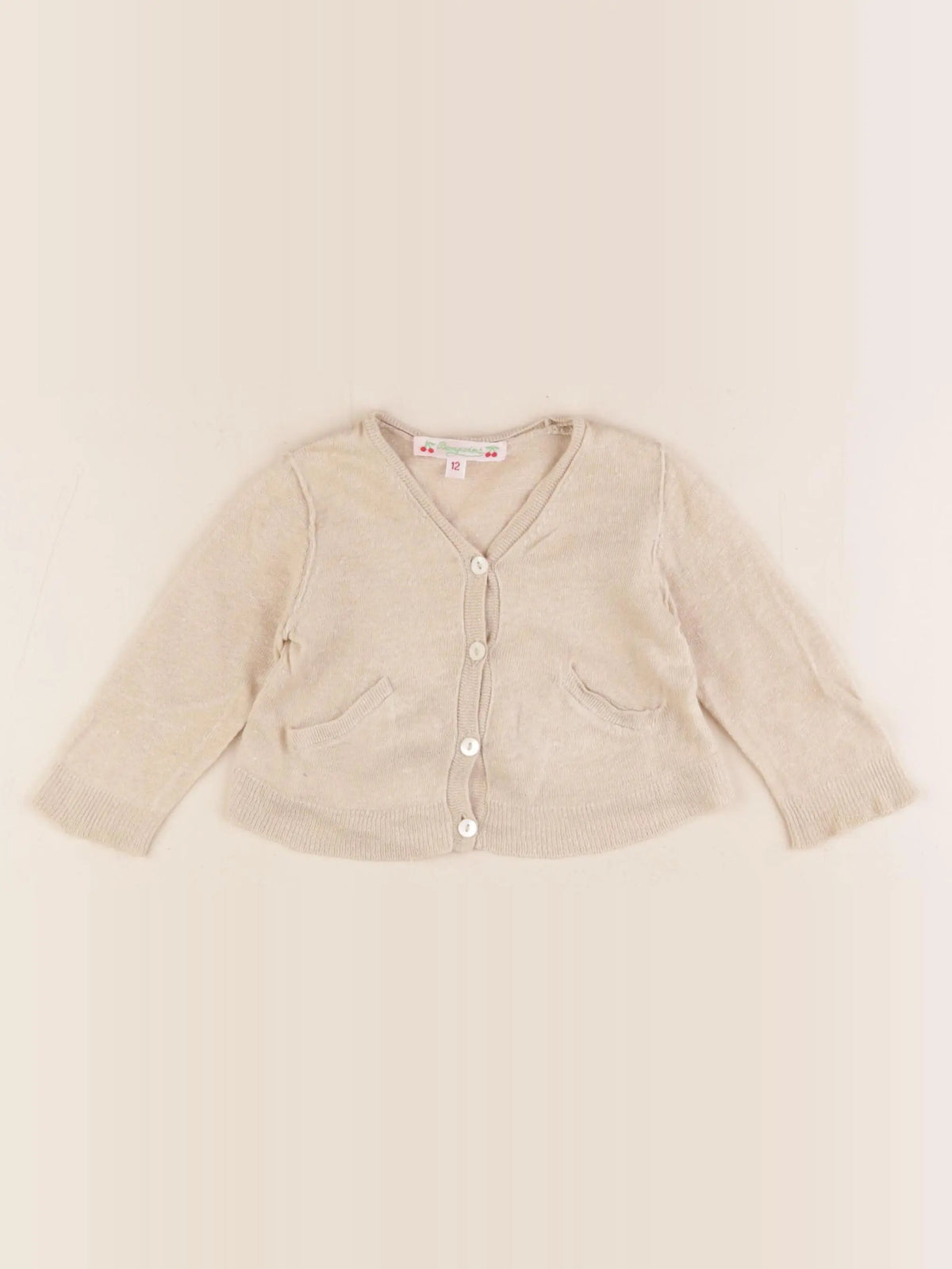 Bonpoint - gilet beige - 1 an