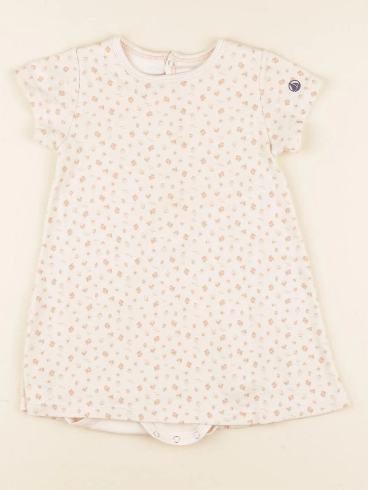 Petit Bateau - body robe beige - 36 mois