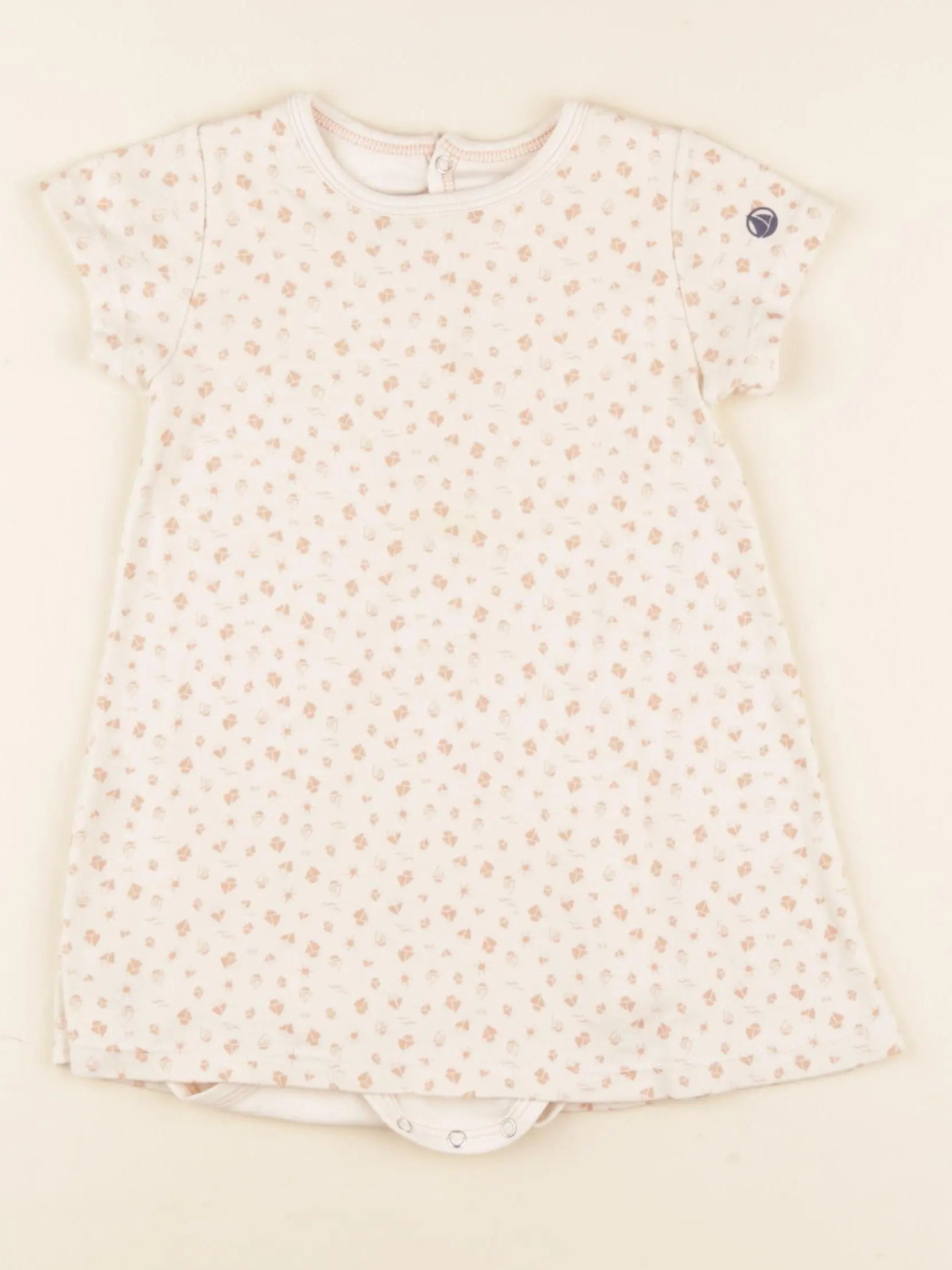 Petit Bateau - body robe beige - 36 mois