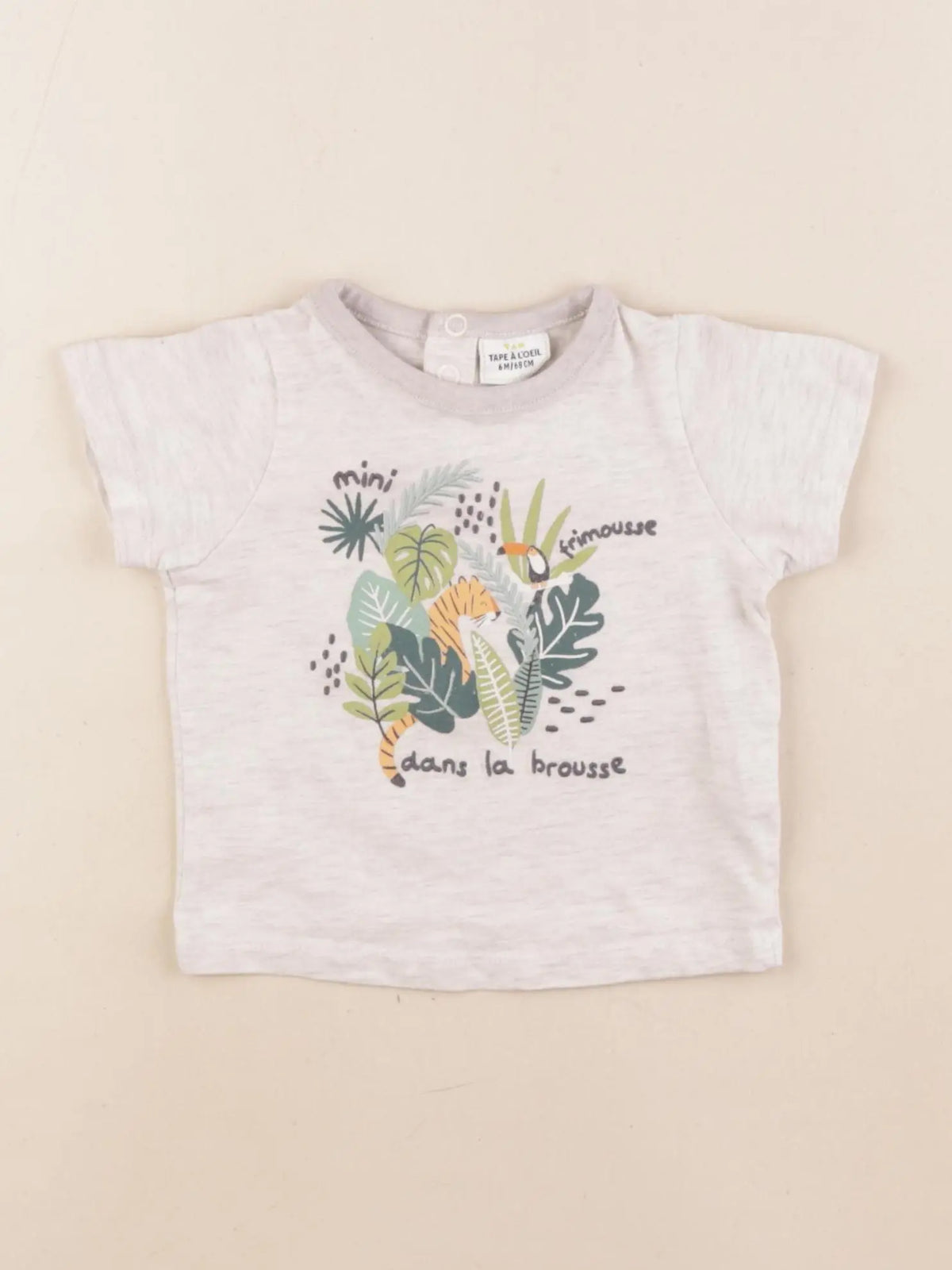Tape à l'oeil - tee-shirt gris - 6 mois