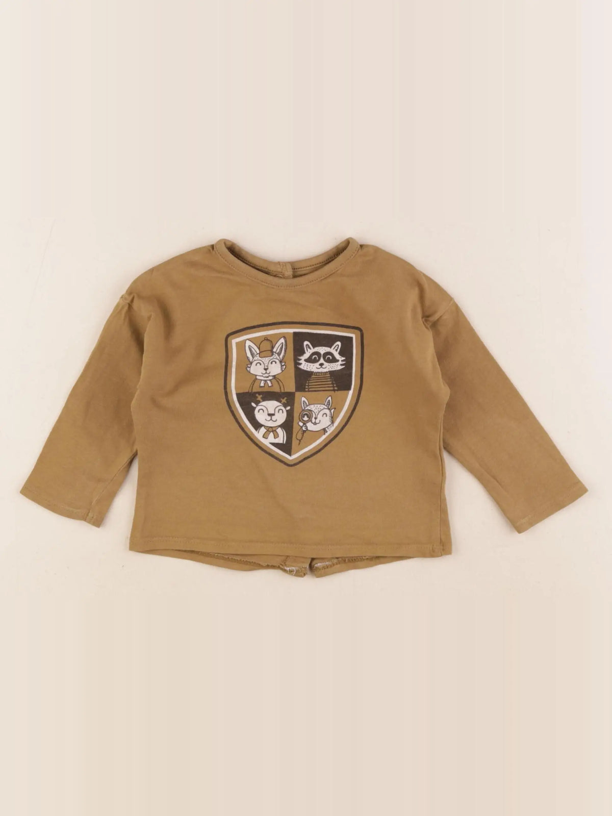 Vertbaudet - tee-shirt marron - 6 mois