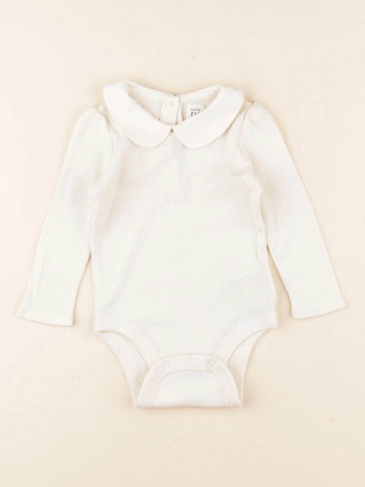 GAP - body à col beige - 12/18 mois