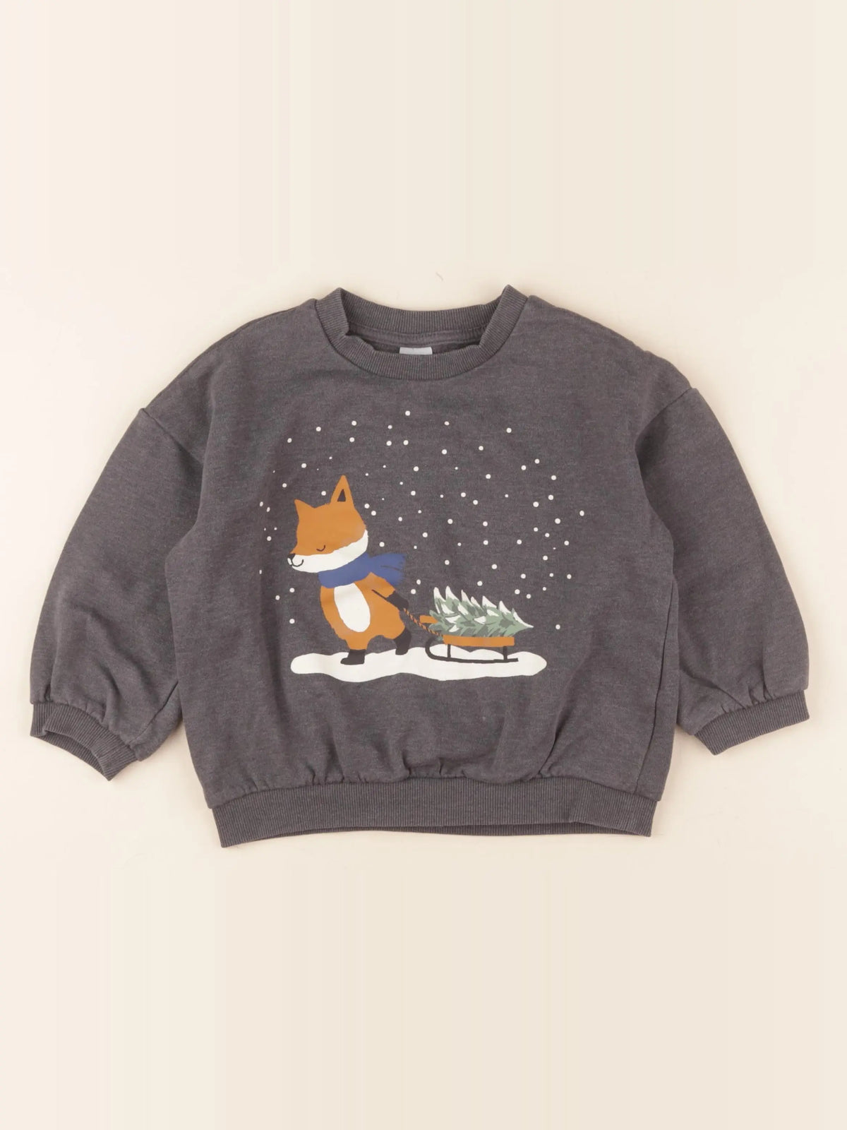 H&M - sweat gris - 3/4 ans