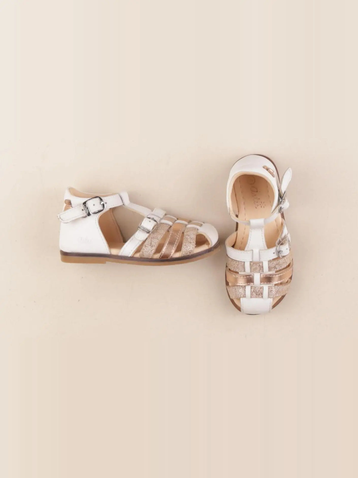 Aster - sandales blanc, bronze - pointure 24