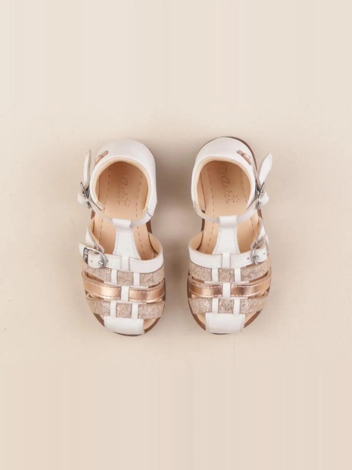 Aster - sandales blanc, bronze - pointure 24